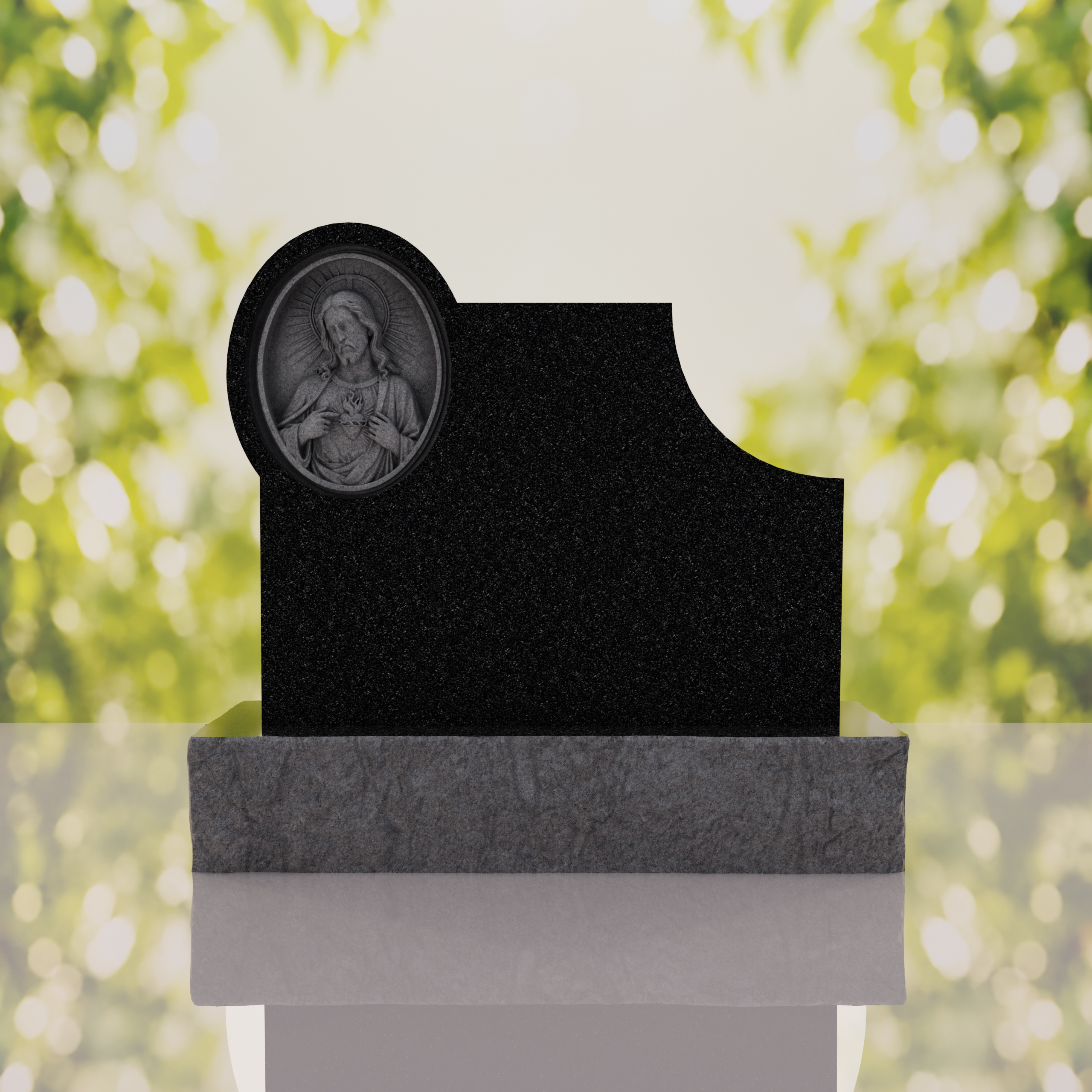 Sacred Heart of Jesus Catholic Companion Headstone thumbnail 5
