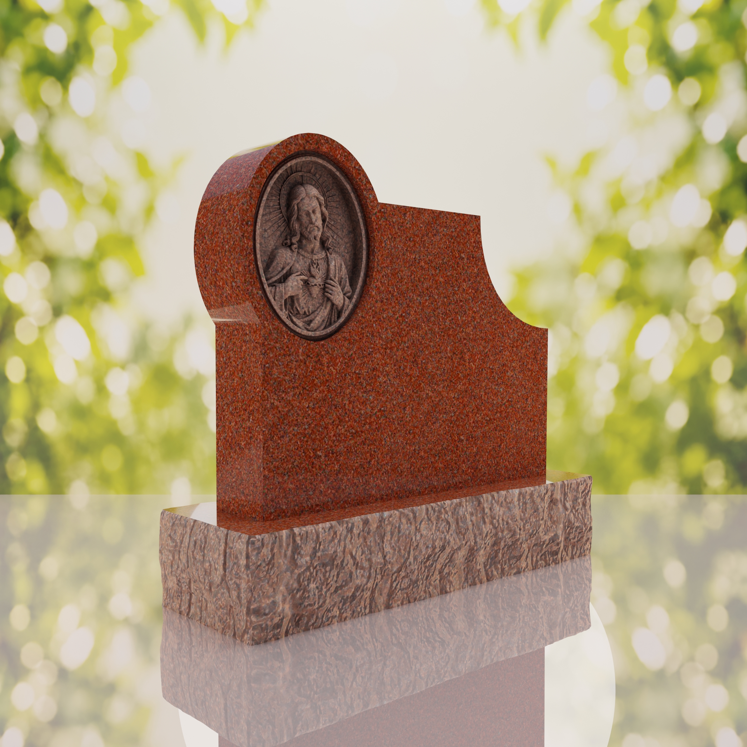 Sacred Heart of Jesus Catholic Companion Headstone thumbnail 7
