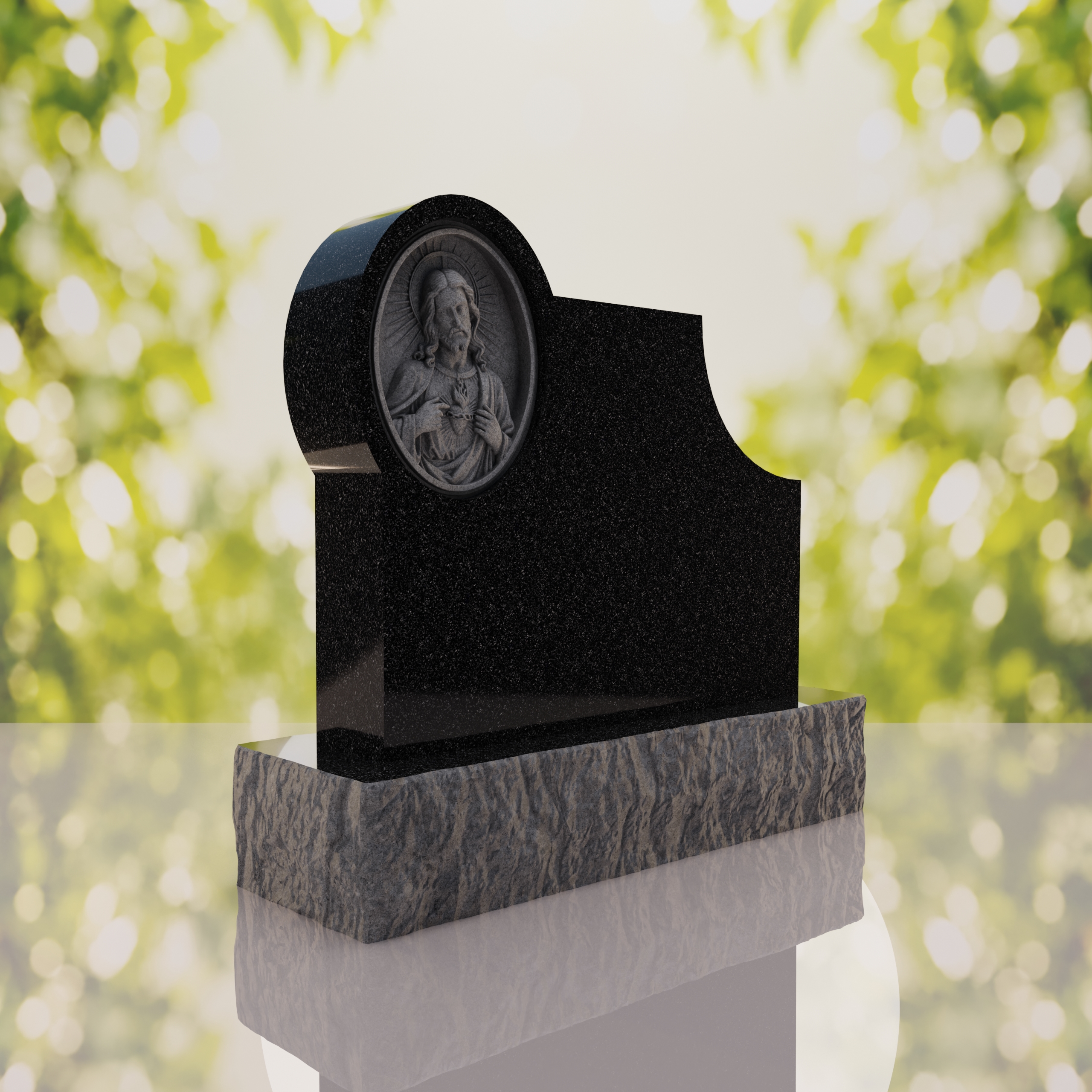 Sacred Heart of Jesus Catholic Companion Headstone thumbnail 4