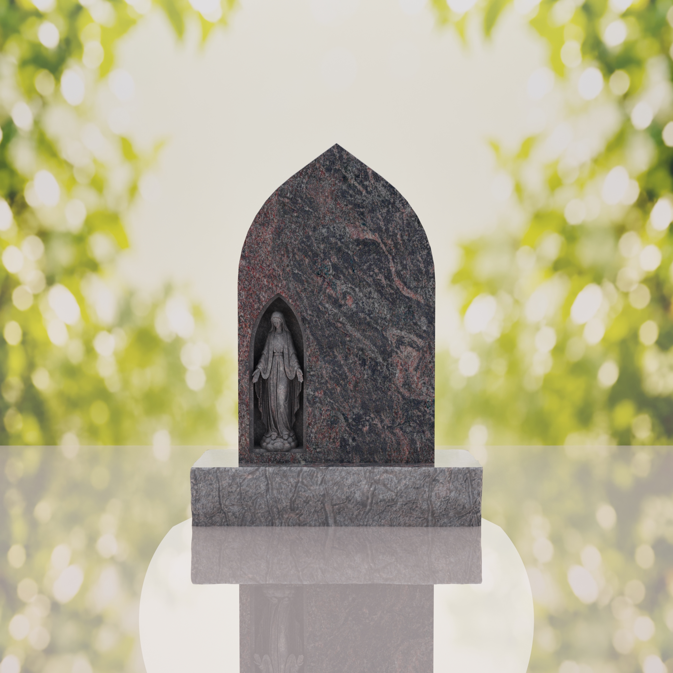 Our Lady of Grace Catholic Granite Headstone thumbnail 14