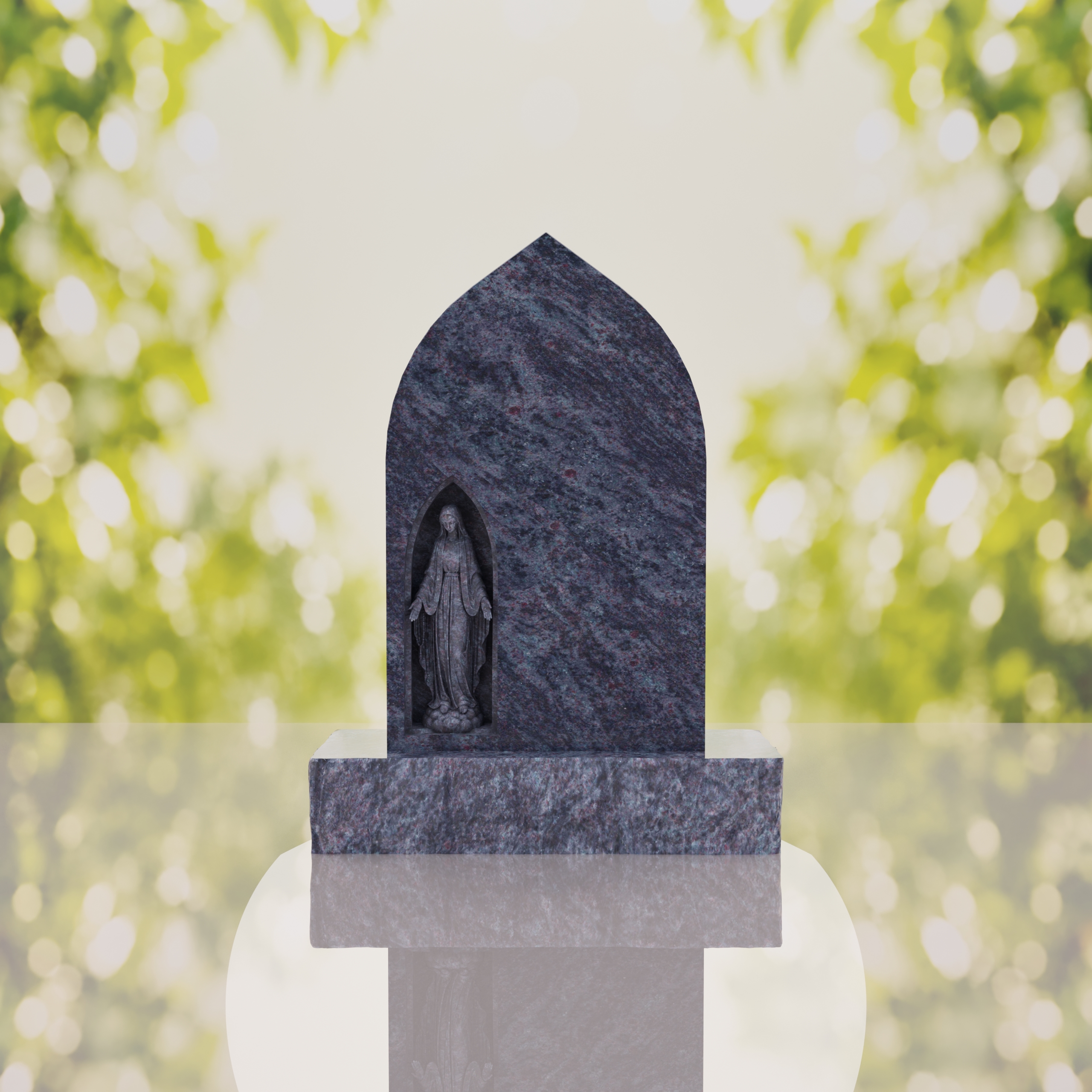 Our Lady of Grace Catholic Granite Headstone thumbnail 11