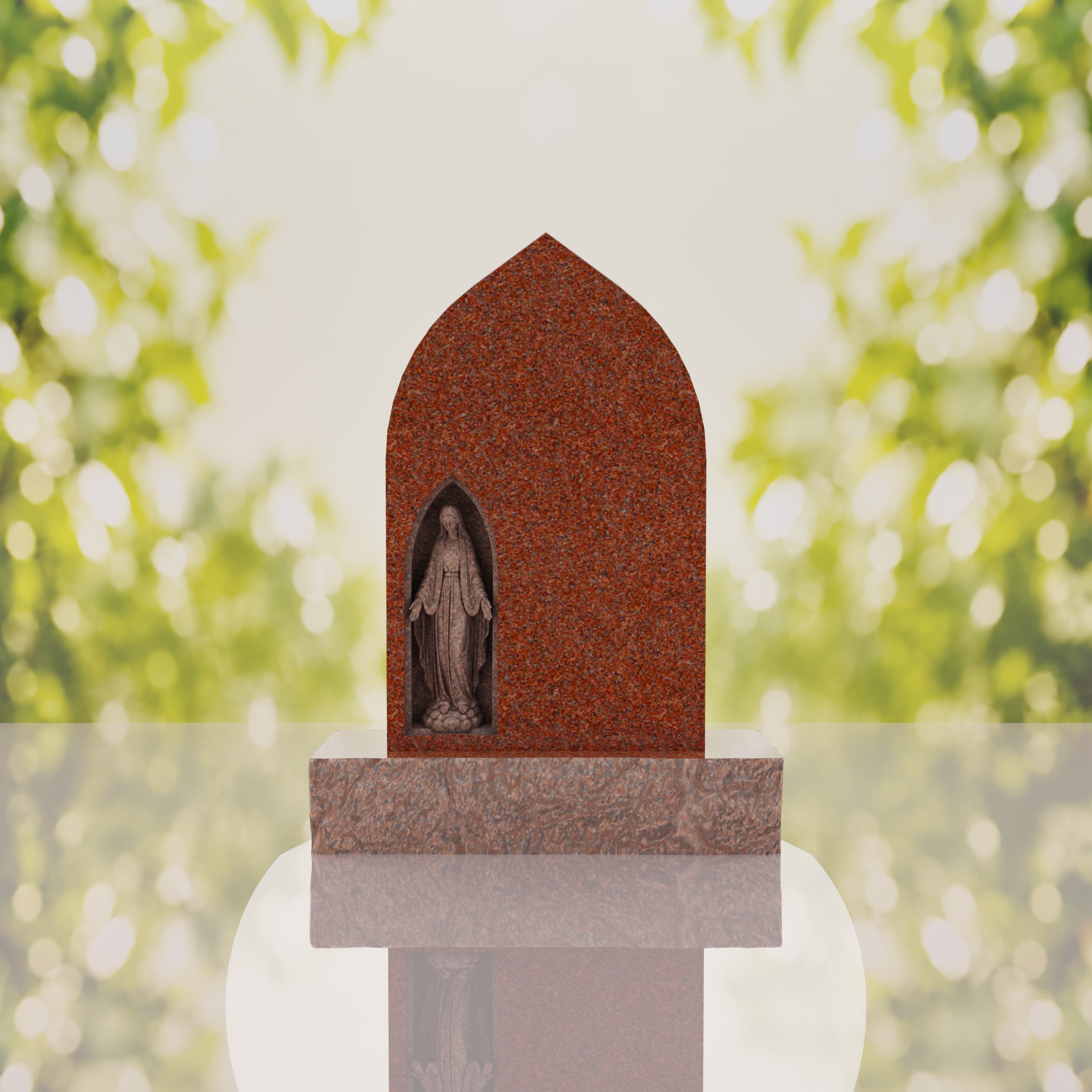 Our Lady of Grace Catholic Granite Headstone thumbnail 5