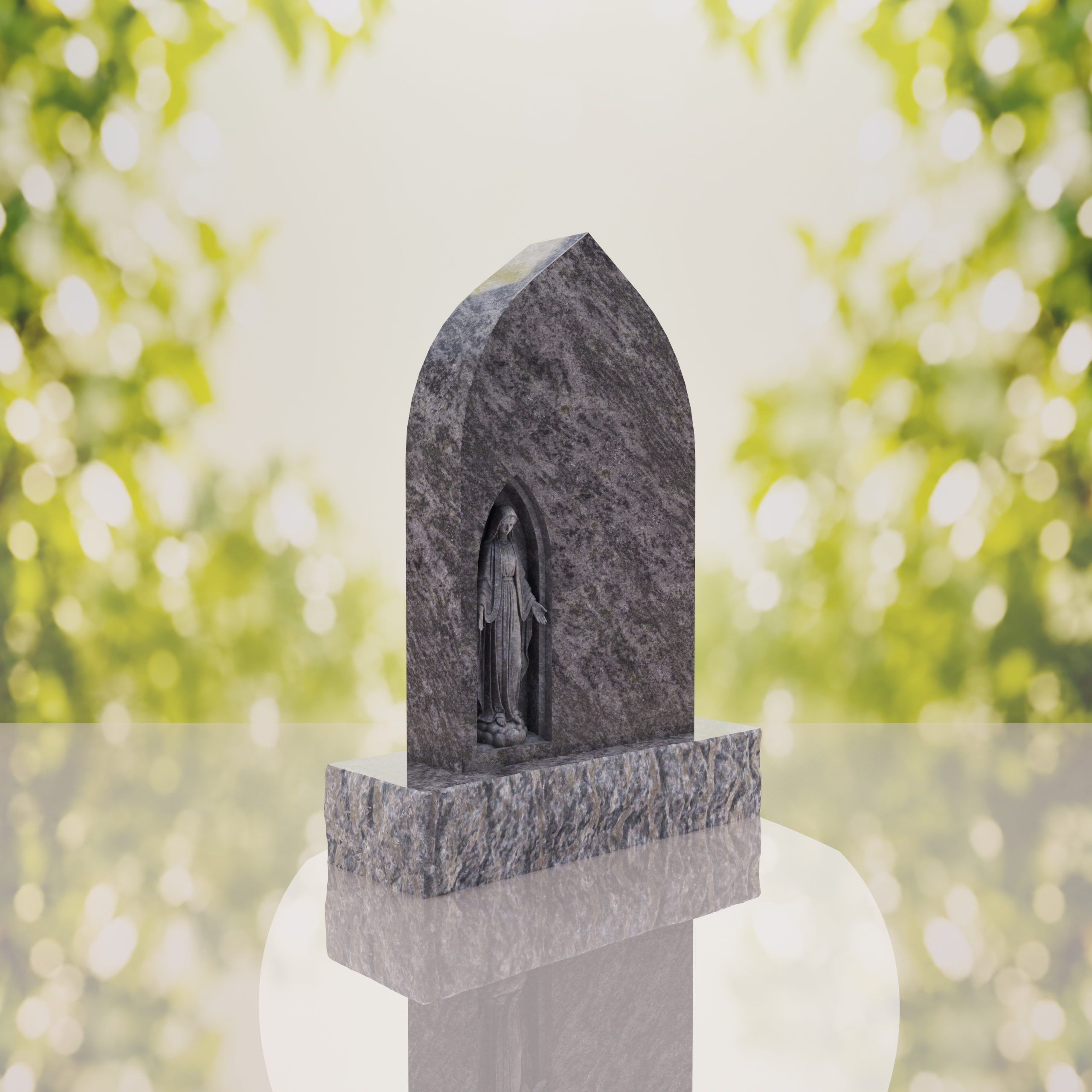 Our Lady of Grace Catholic Granite Headstone thumbnail 7