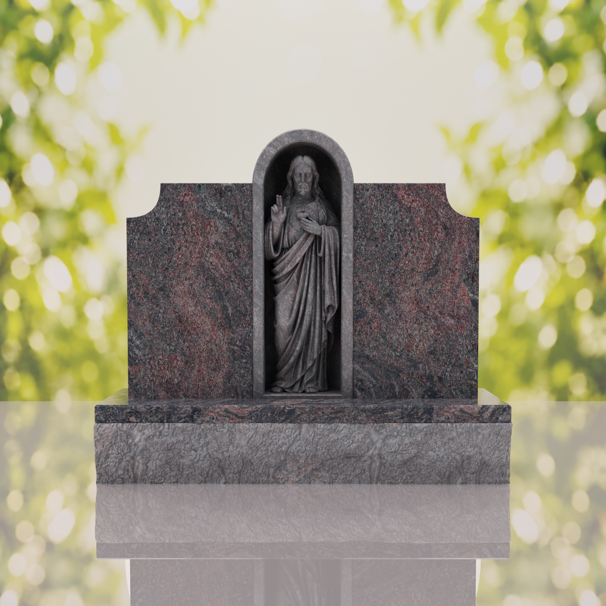 Christ the Savior Hispanic Granite Monument thumbnail 14