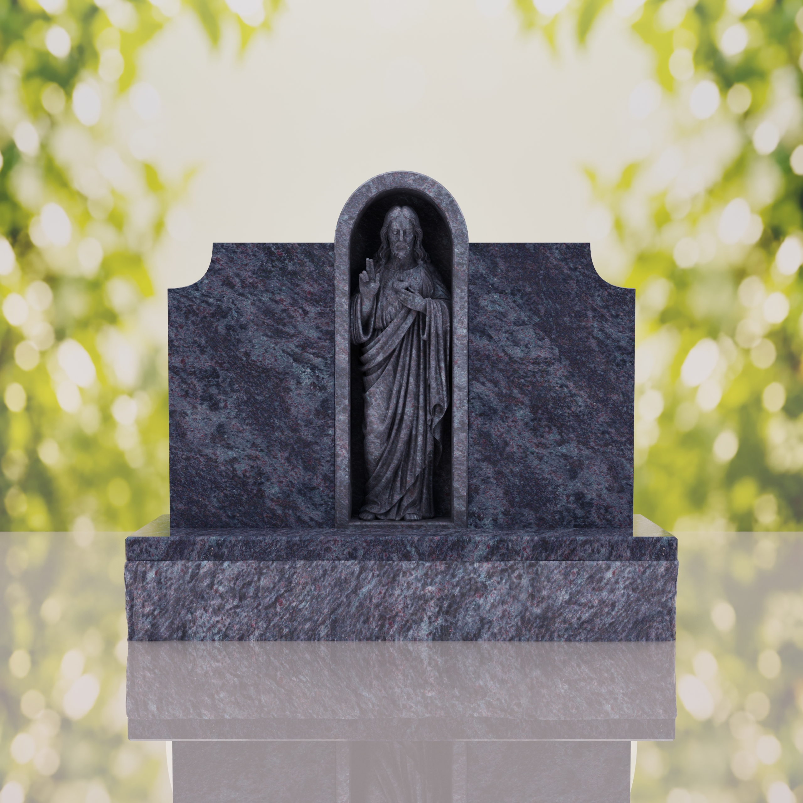 Christ the Savior Hispanic Granite Monument thumbnail 11