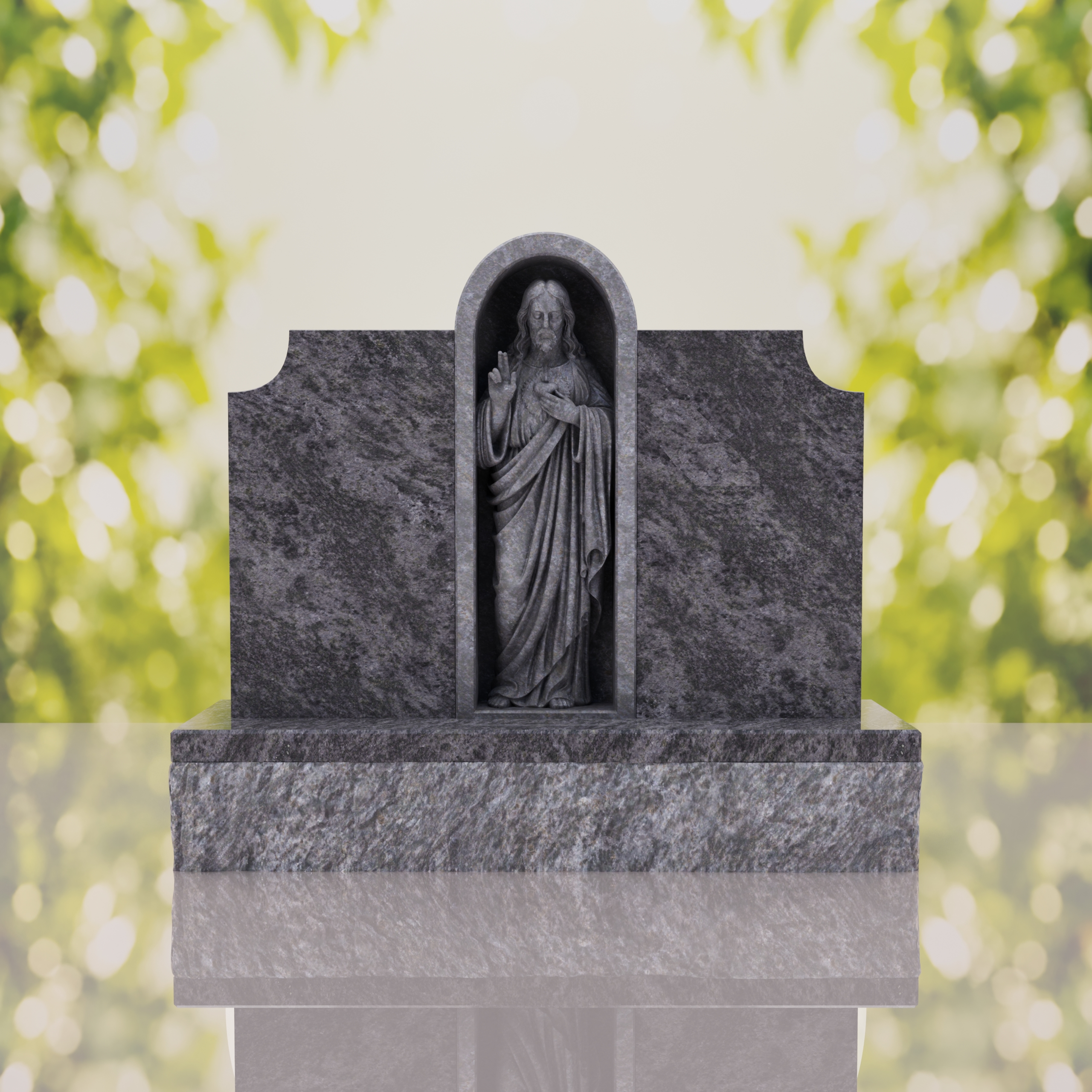 Christ the Savior Hispanic Granite Monument thumbnail 8