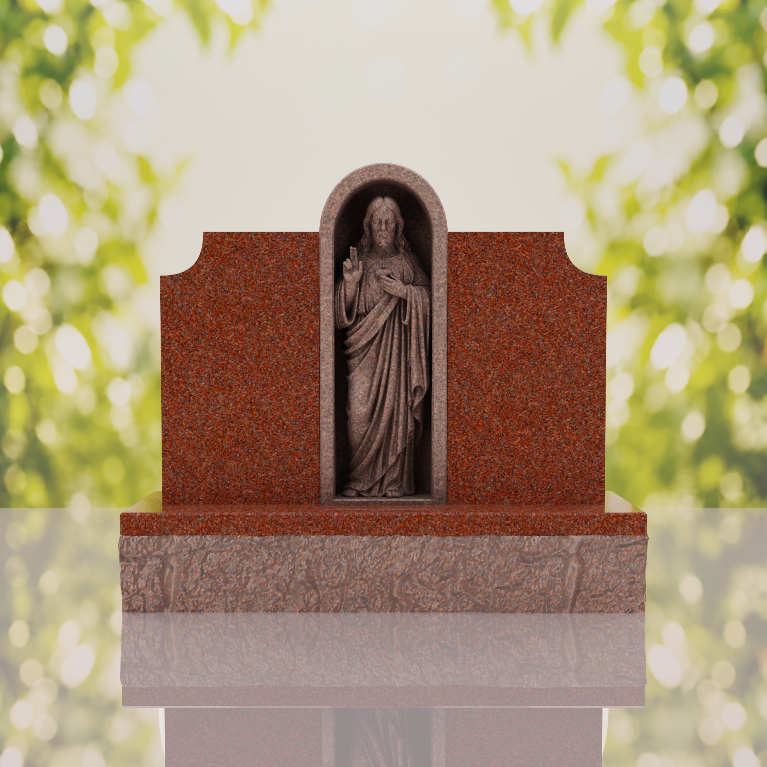 Christ the Savior Hispanic Granite Monument thumbnail 5