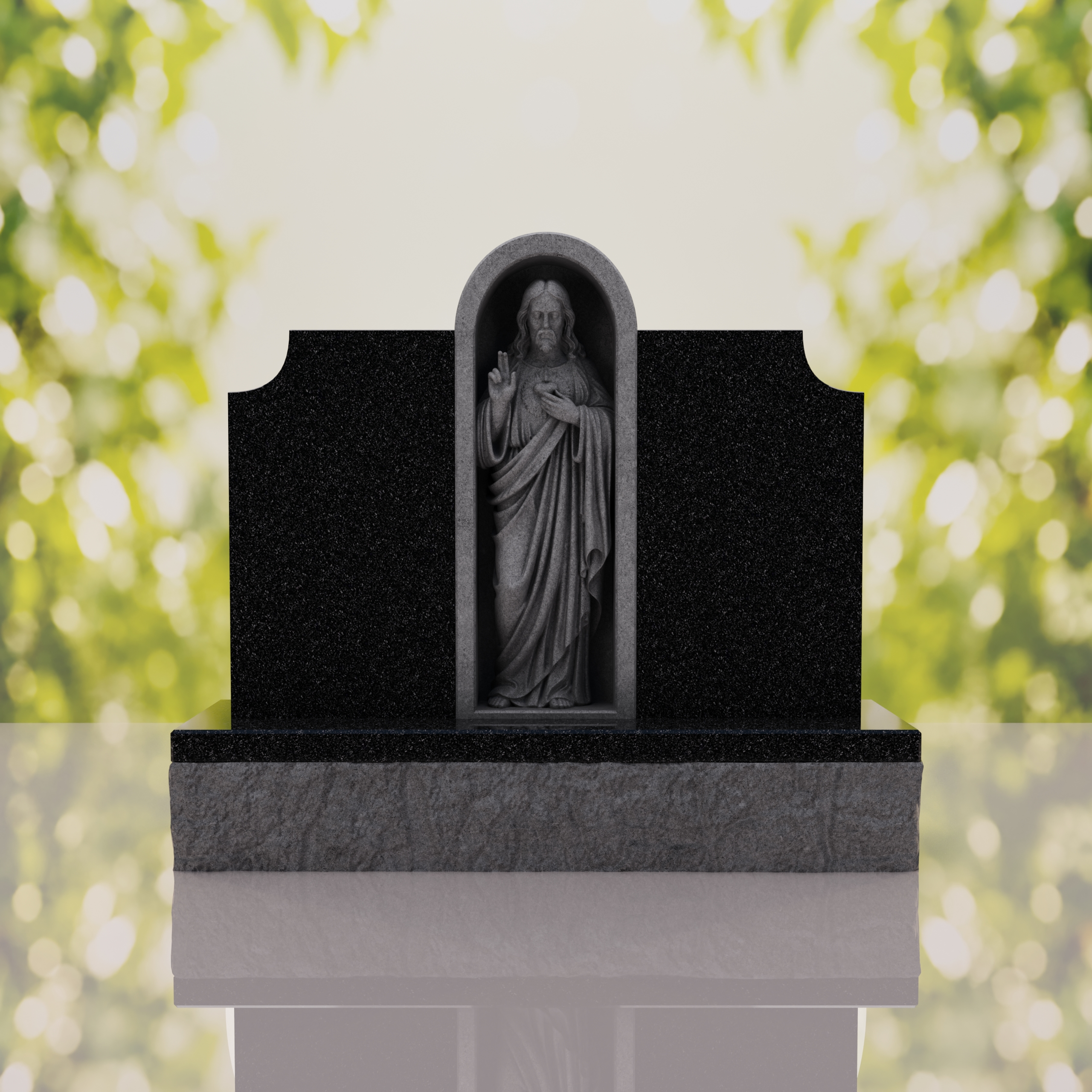 Christ the Savior Hispanic Granite Monument thumbnail 2
