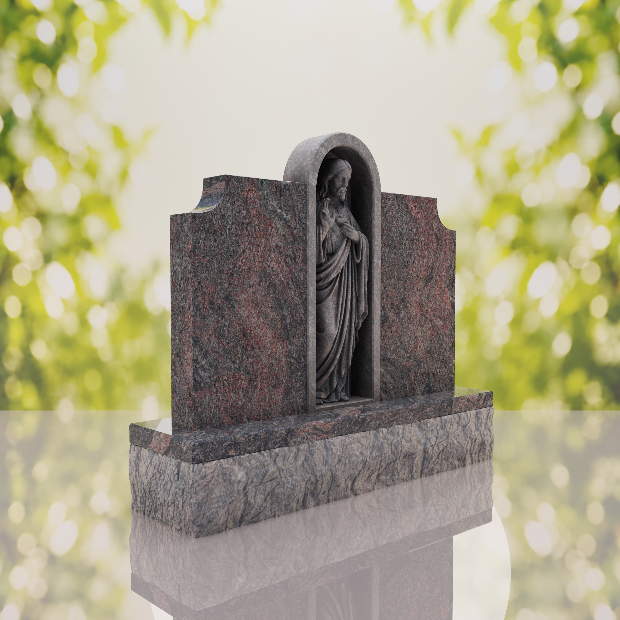 Christ the Savior Hispanic Granite Monument thumbnail 13
