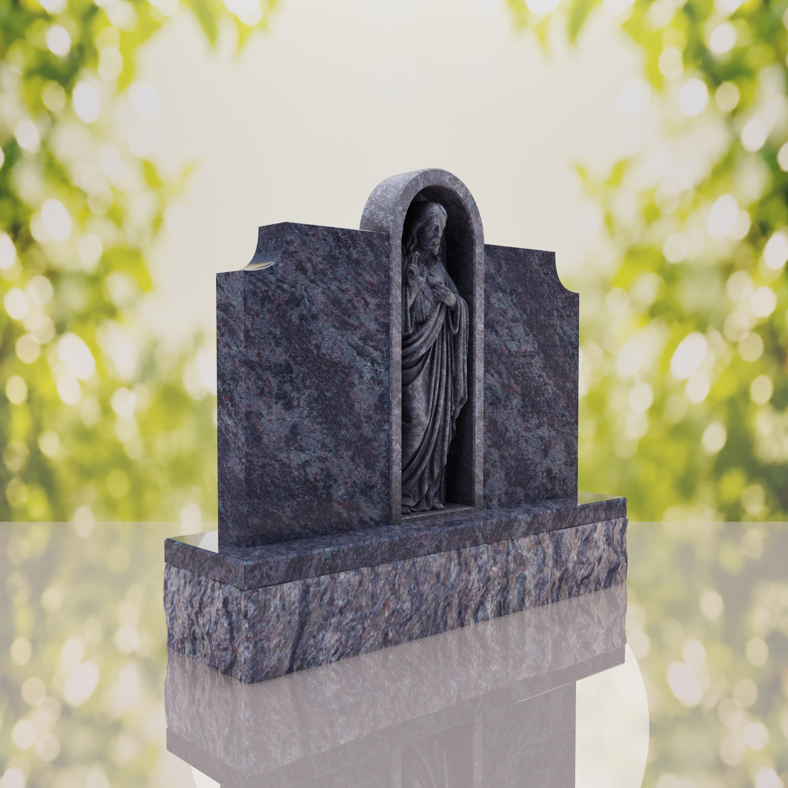 Christ the Savior Hispanic Granite Monument thumbnail 10