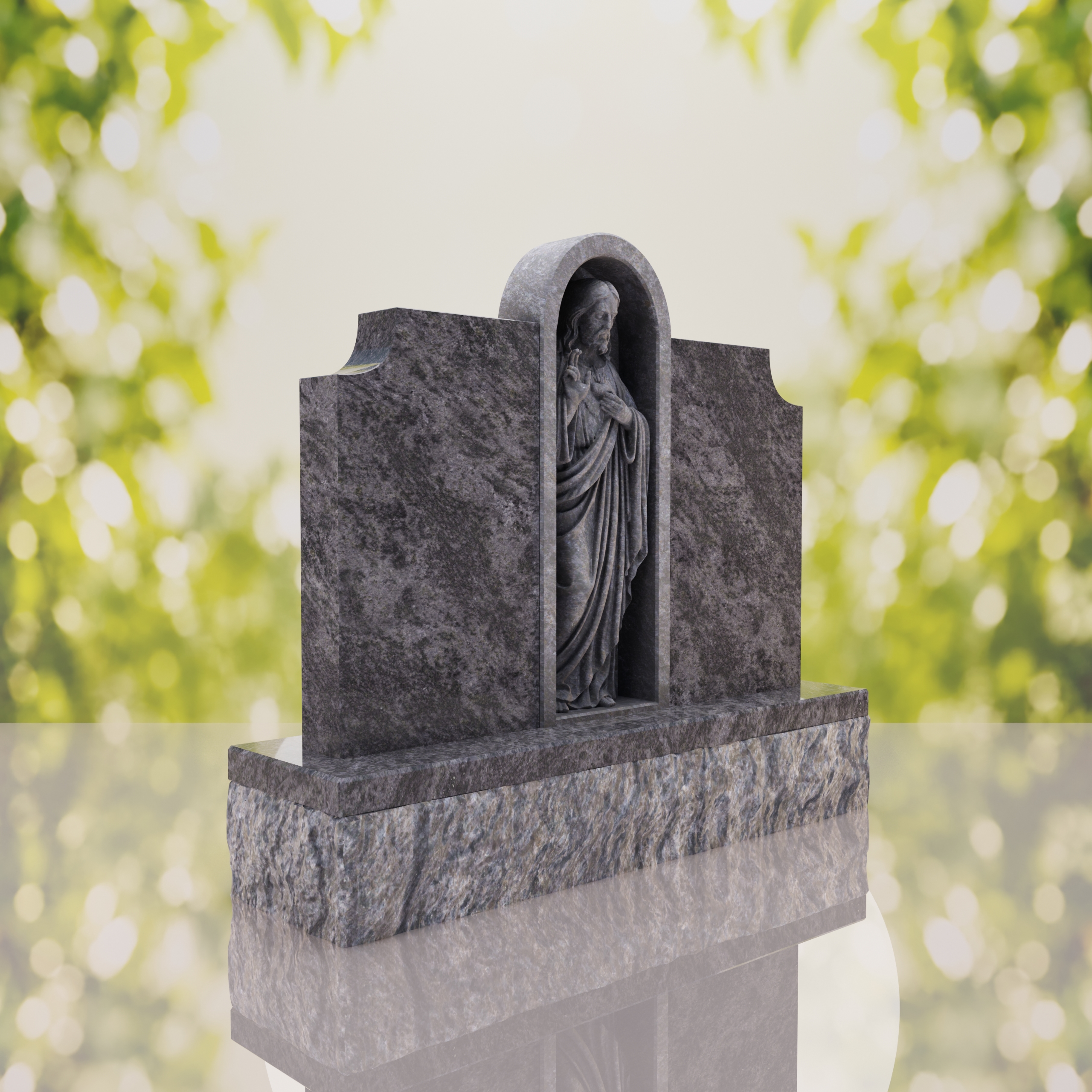 Christ the Savior Hispanic Granite Monument thumbnail 7