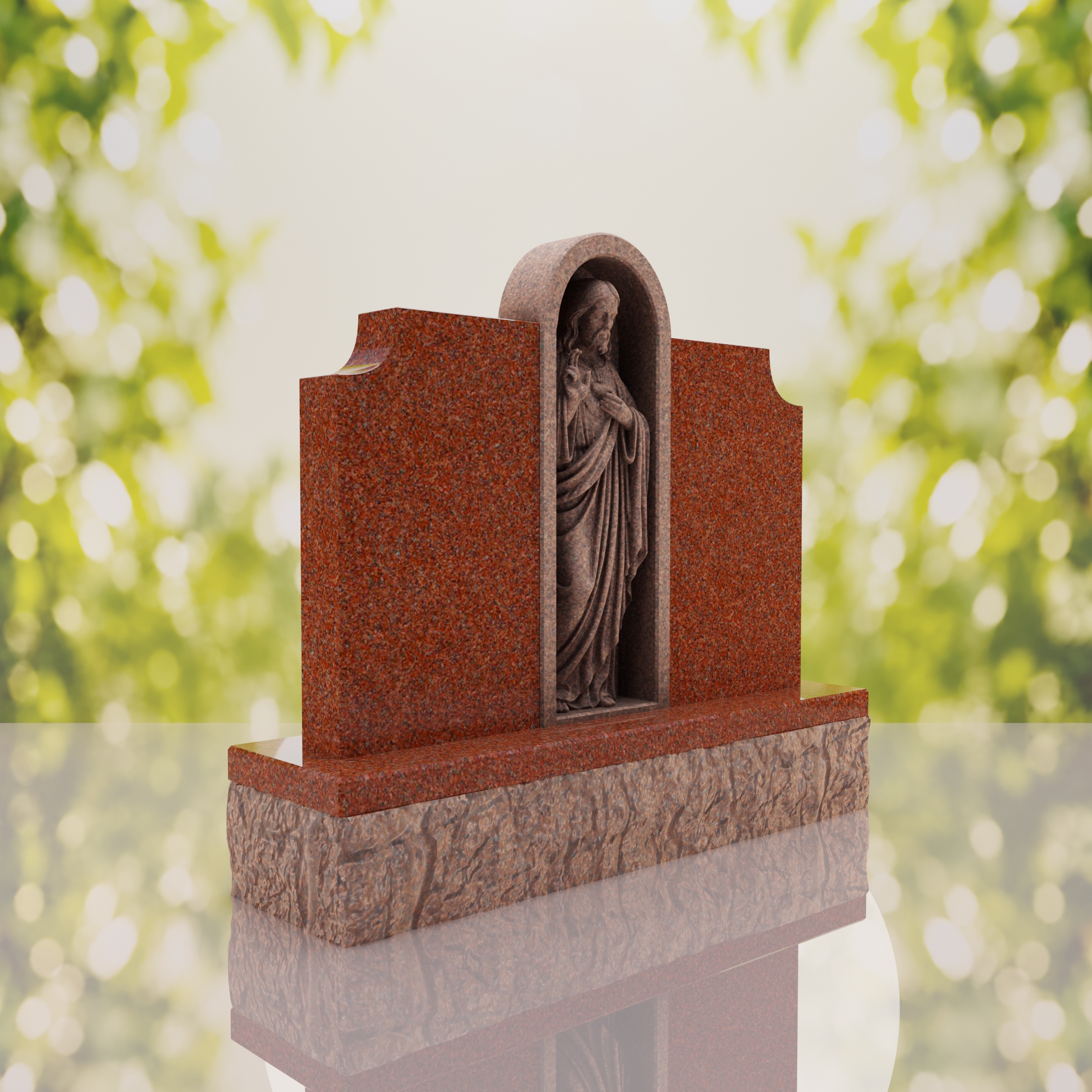 Christ the Savior Hispanic Granite Monument thumbnail 4