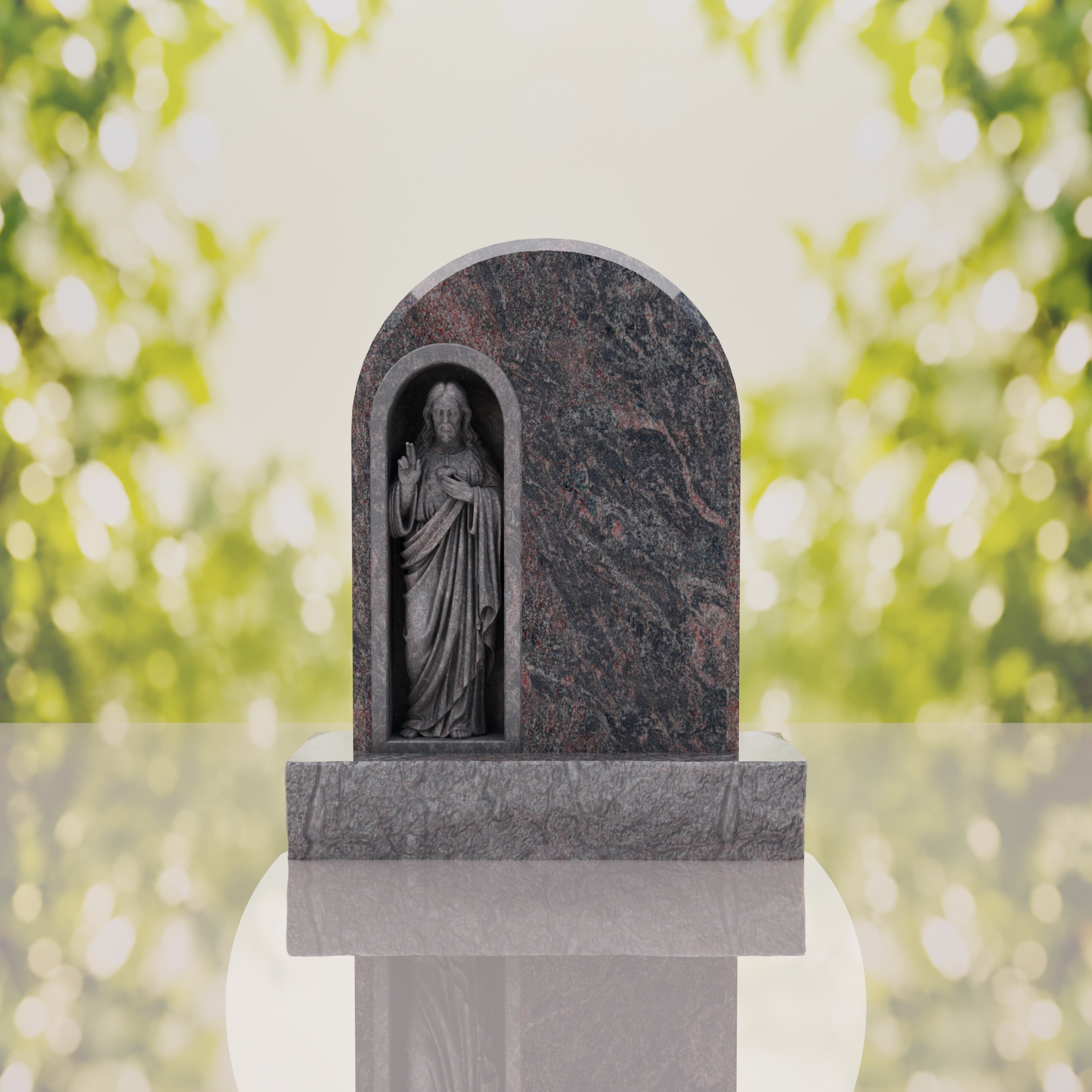 Christ the Redeemer Hispanic Granite Headstone thumbnail 14
