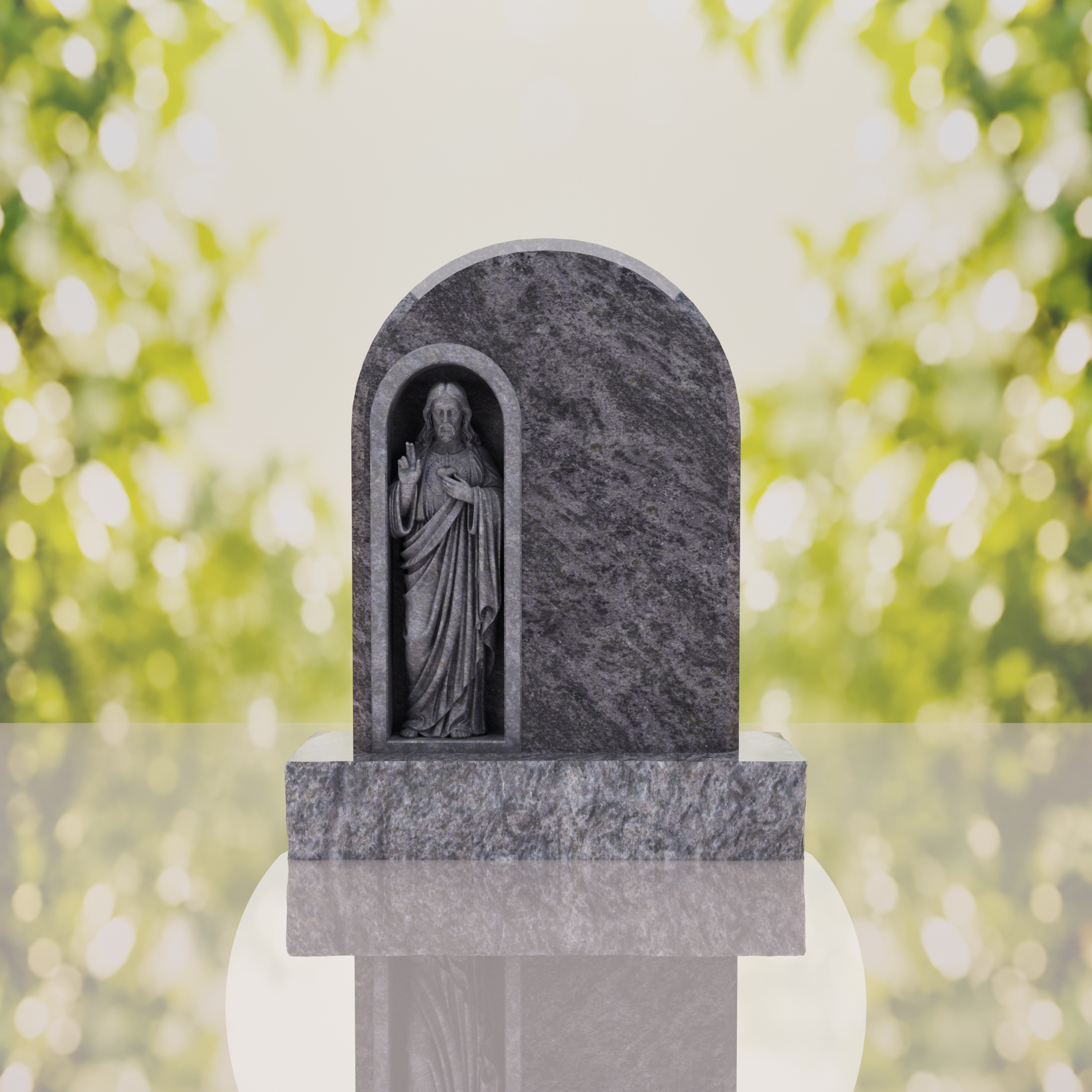 Christ the Redeemer Hispanic Granite Headstone thumbnail 11