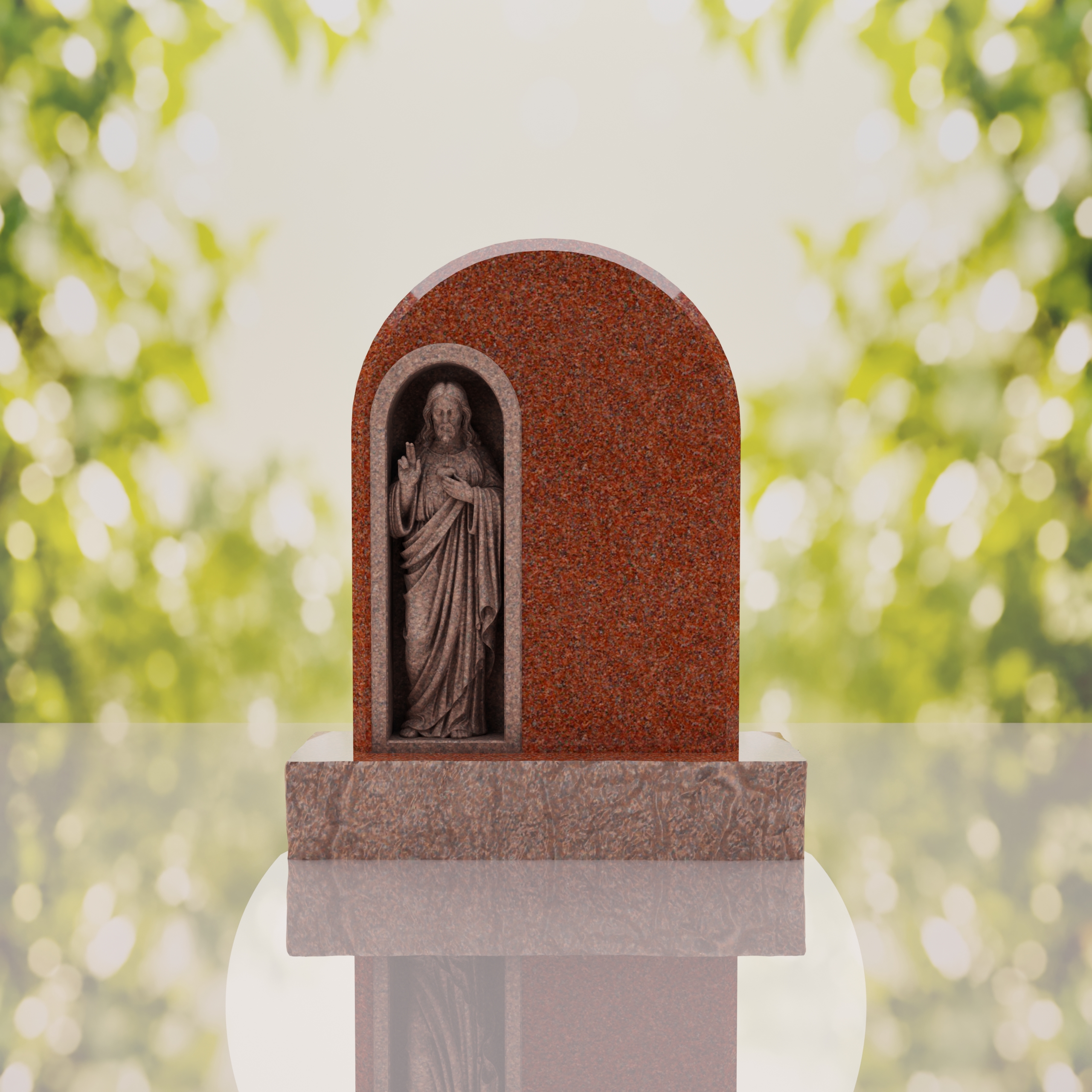 Christ the Redeemer Hispanic Granite Headstone thumbnail 8