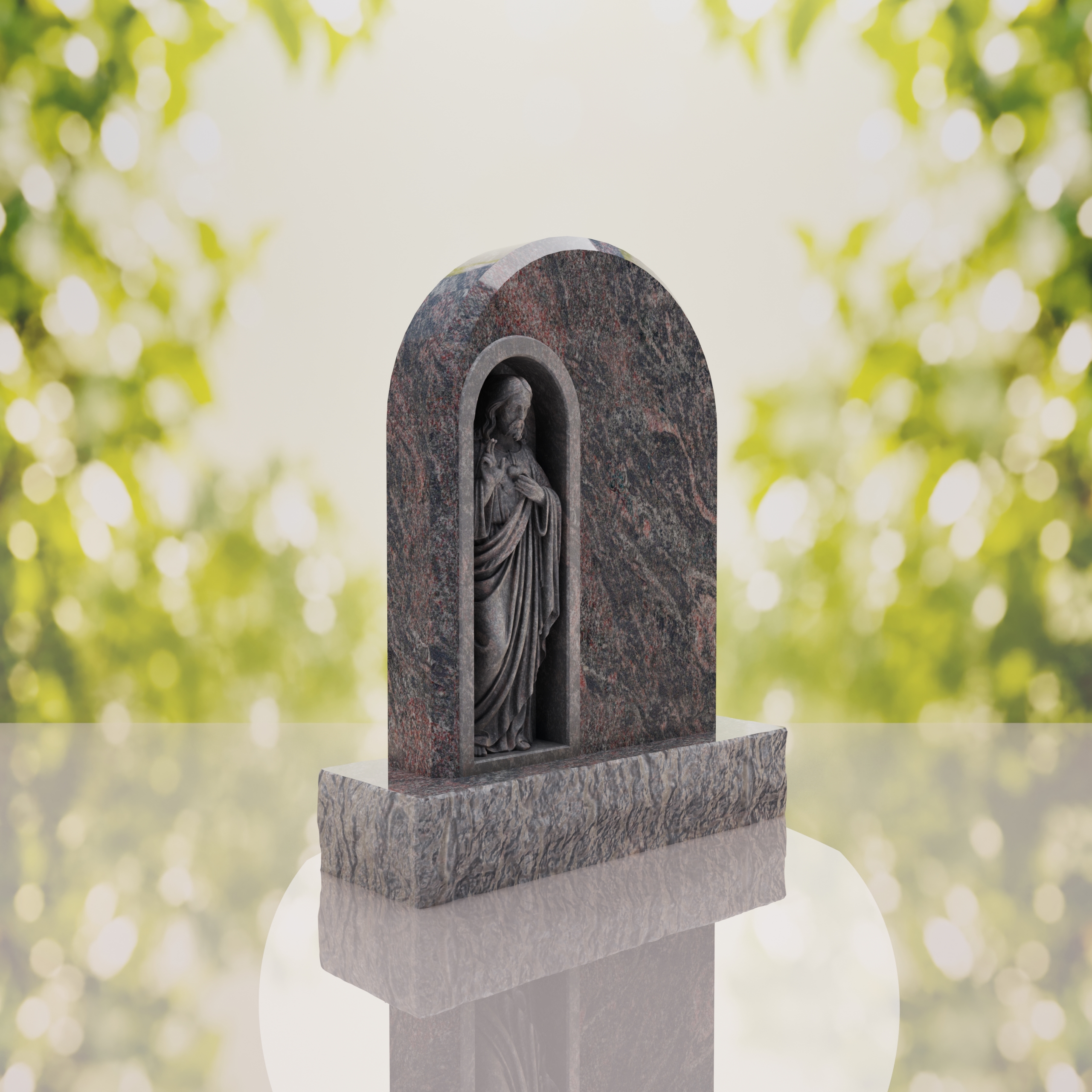 Christ the Redeemer Hispanic Granite Headstone thumbnail 13