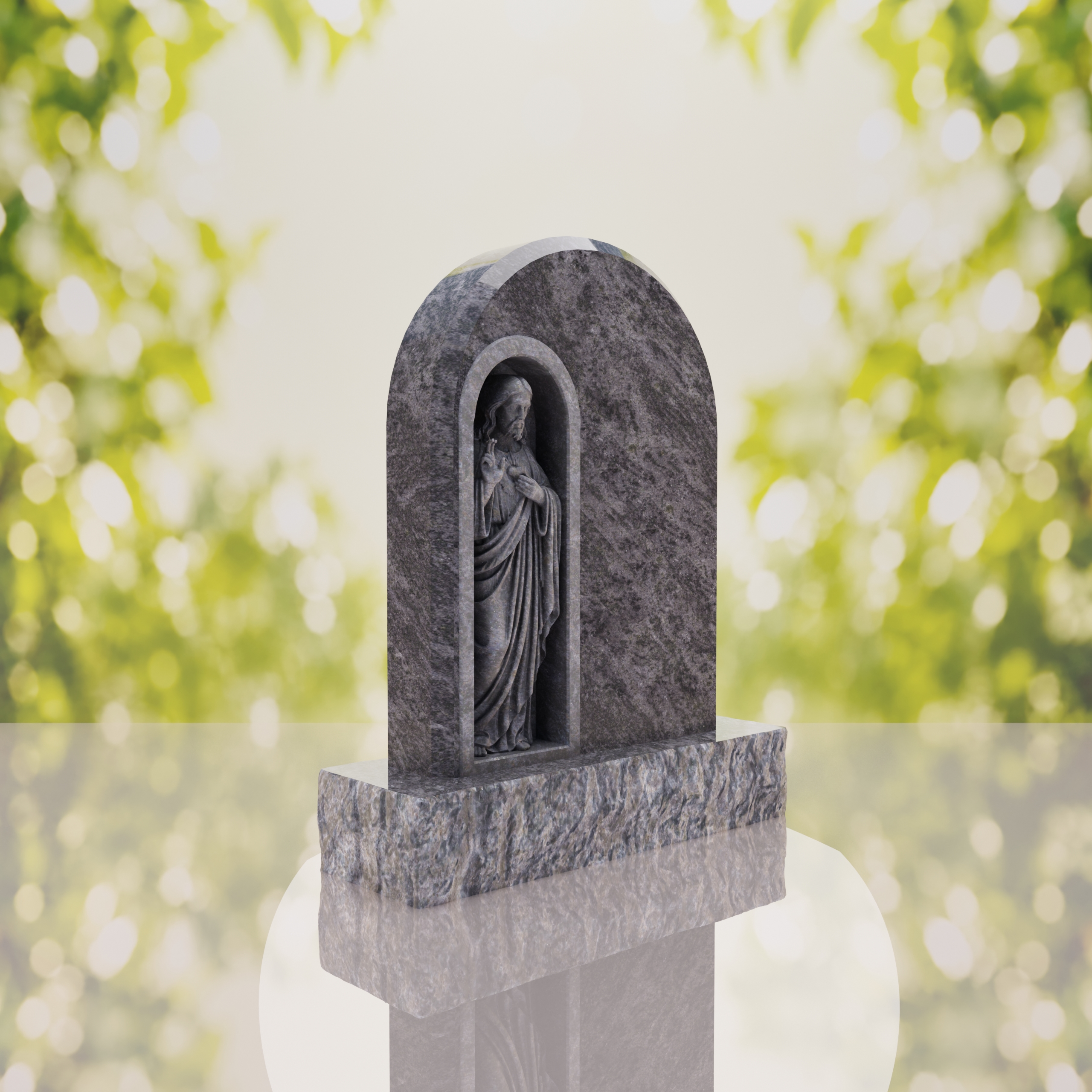 Christ the Redeemer Hispanic Granite Headstone thumbnail 10