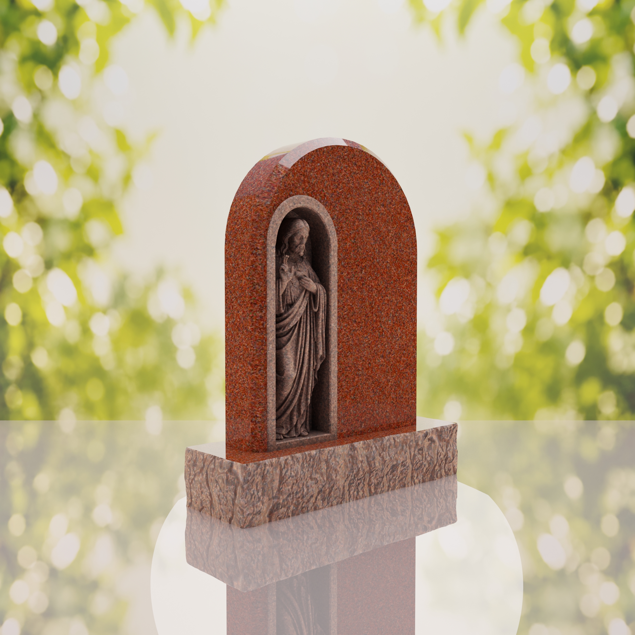 Christ the Redeemer Hispanic Granite Headstone thumbnail 7