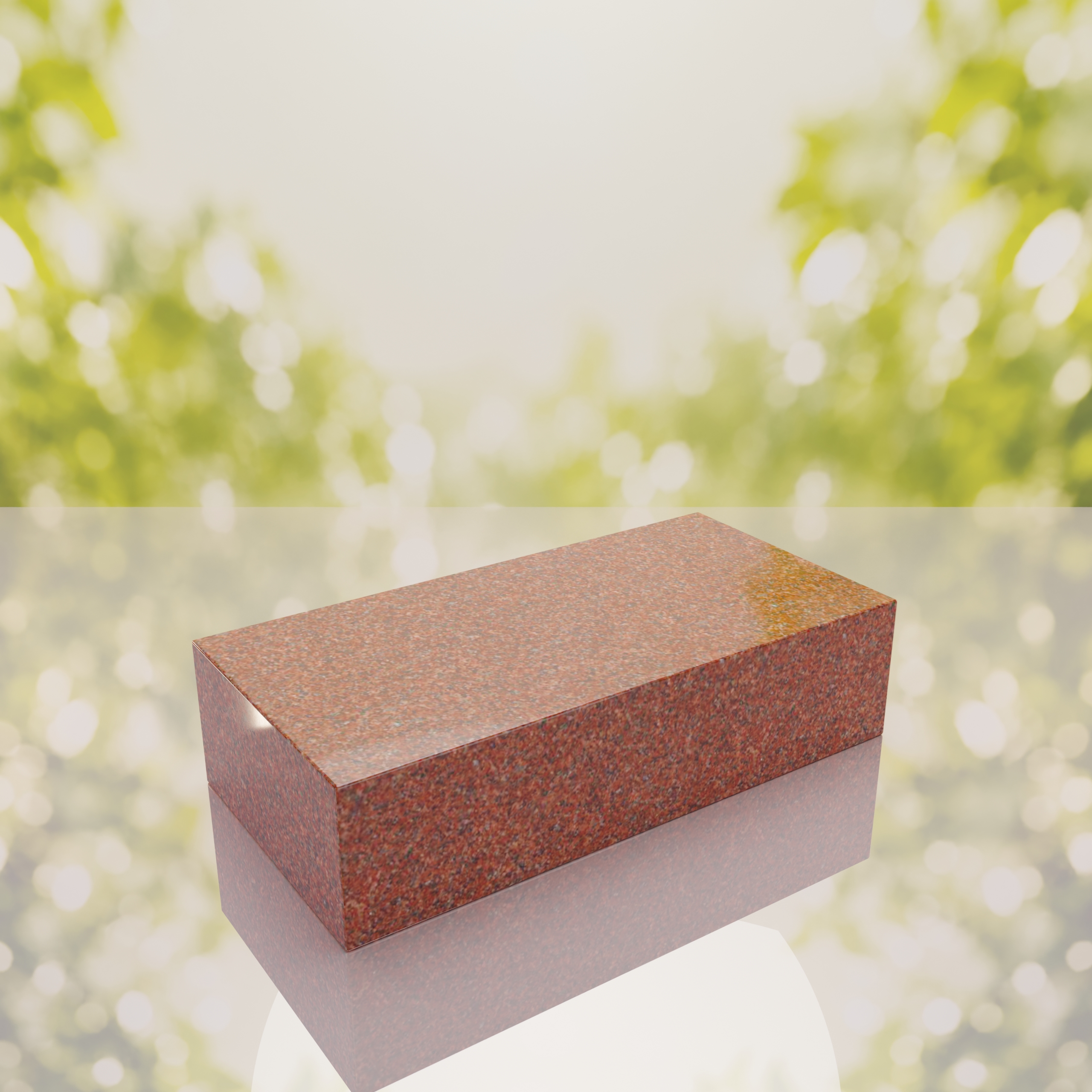 Polished Flat Granite Grave Marker thumbnail 3