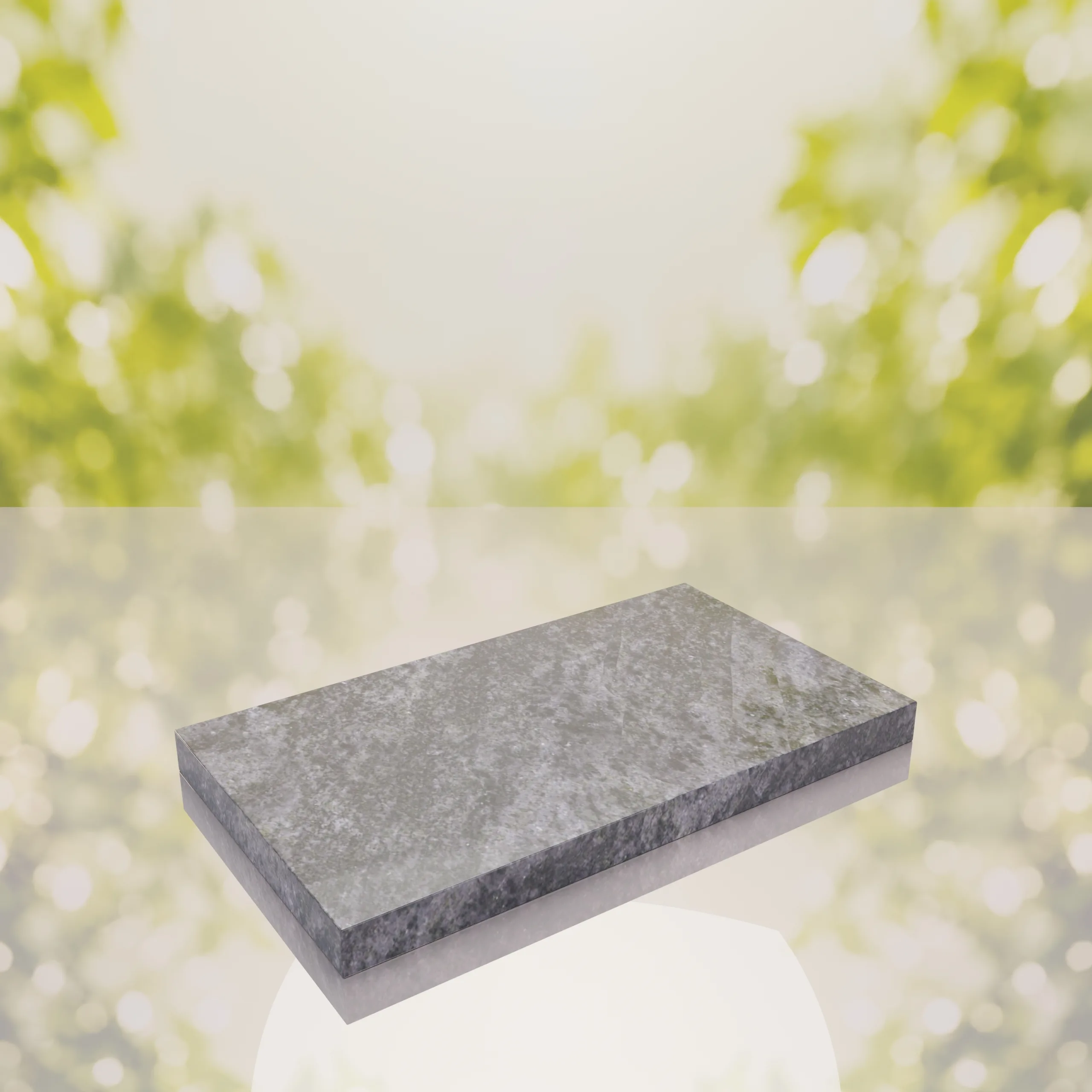 Classic Polished Flat Granite Grave Marker