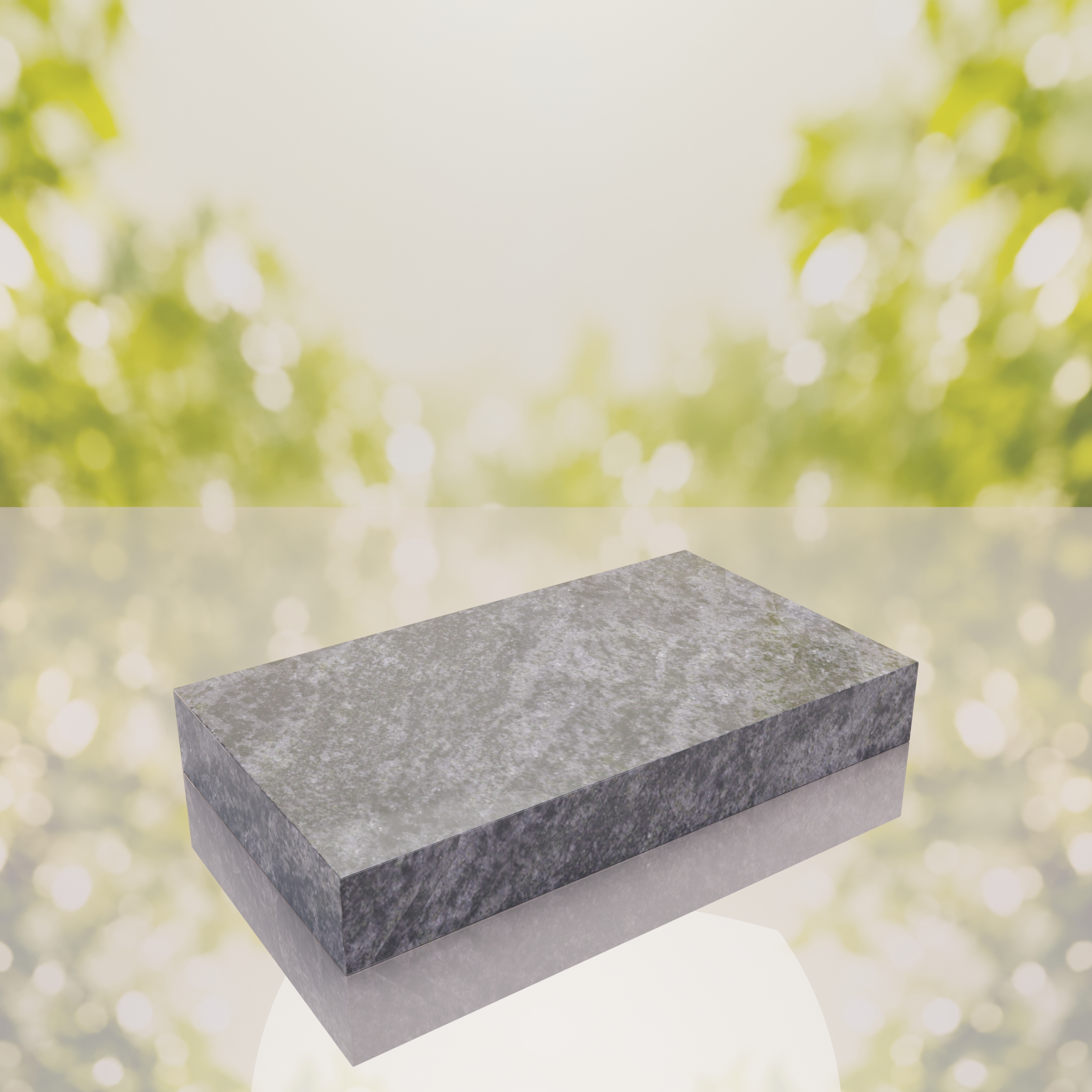 Classic Polished Flat Granite Grave Marker
