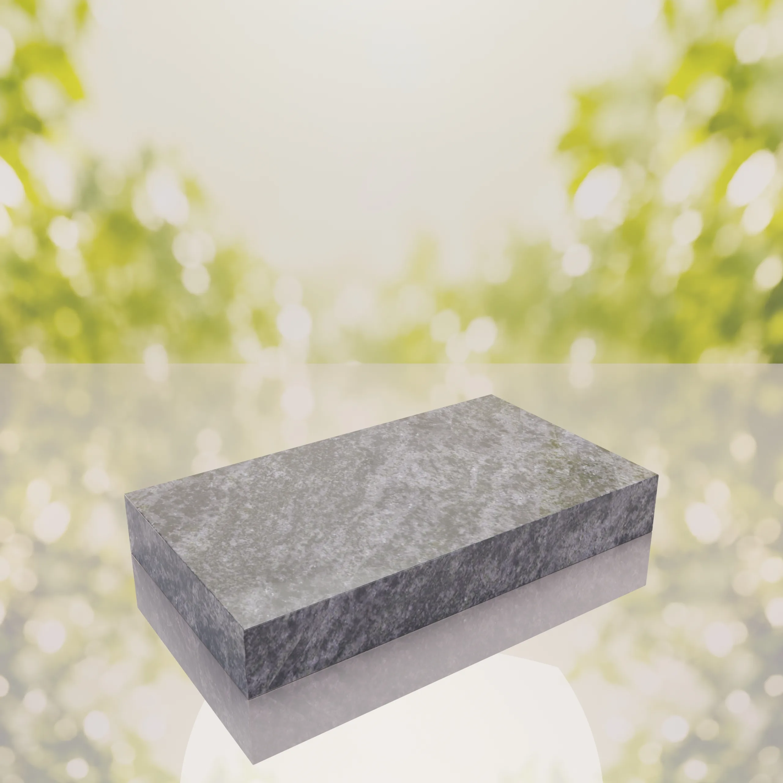 Classic Polished Flat Granite Grave Marker