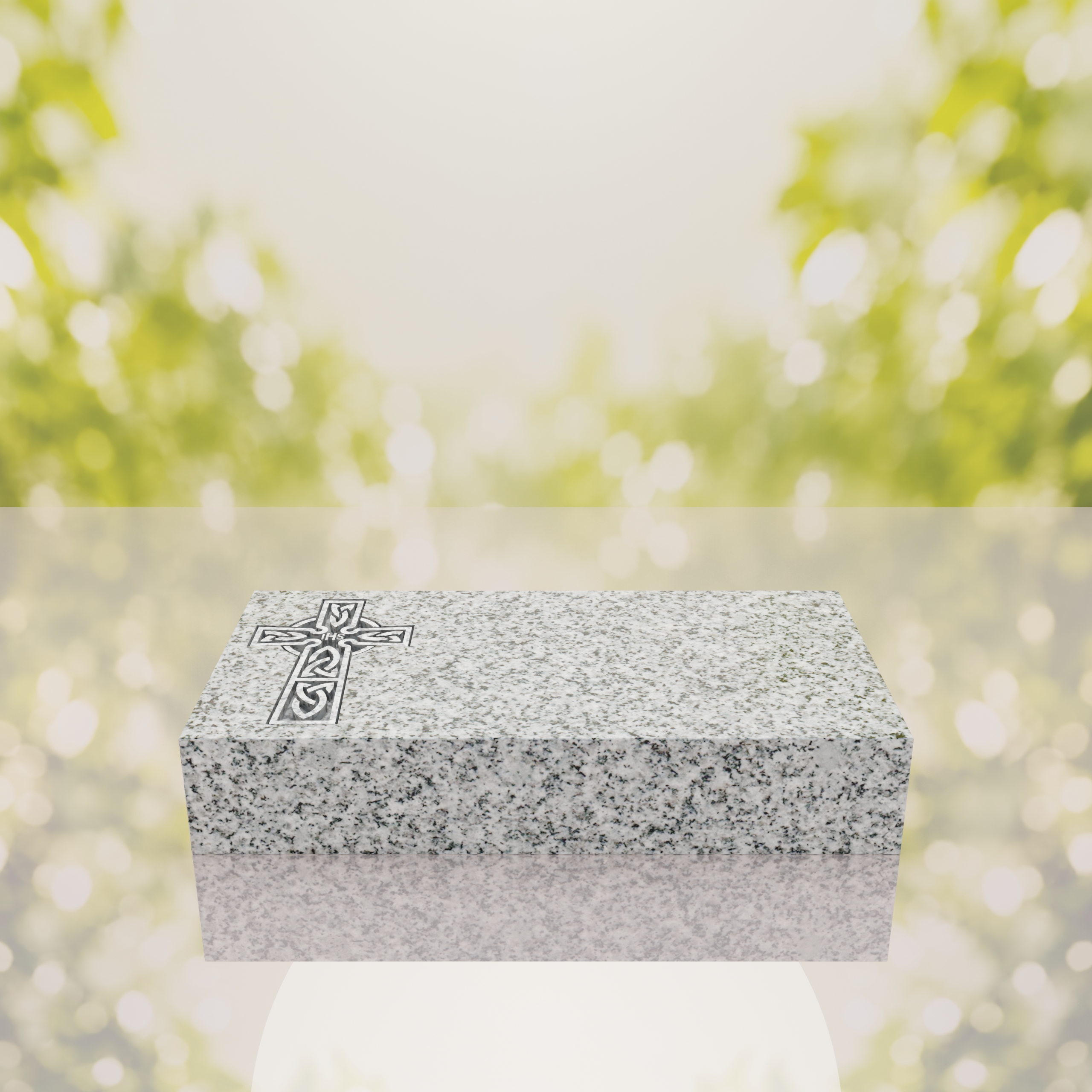 Celtic Cross Flat Granite Grave Marker thumbnail 12