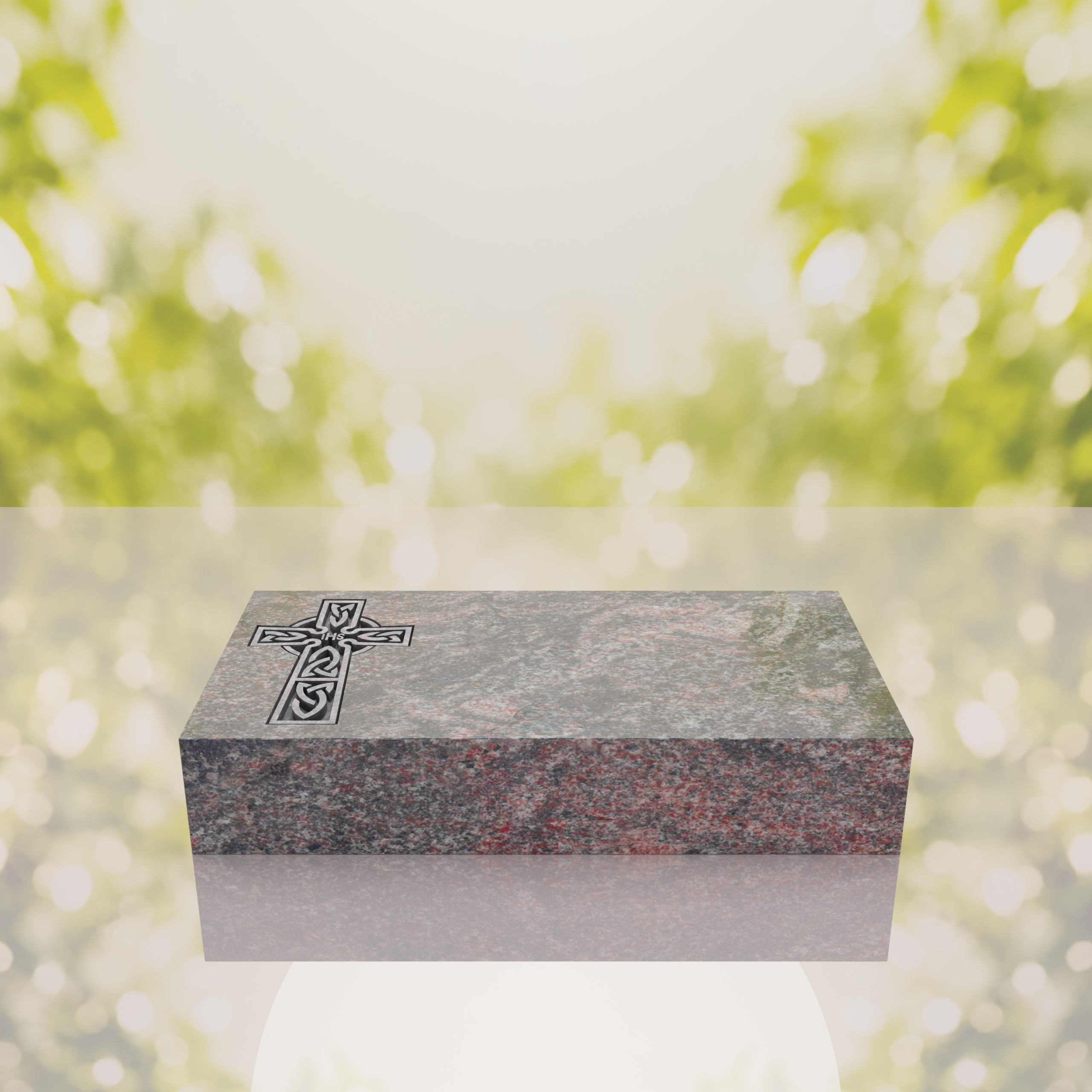 Celtic Cross Flat Granite Grave Marker thumbnail 10