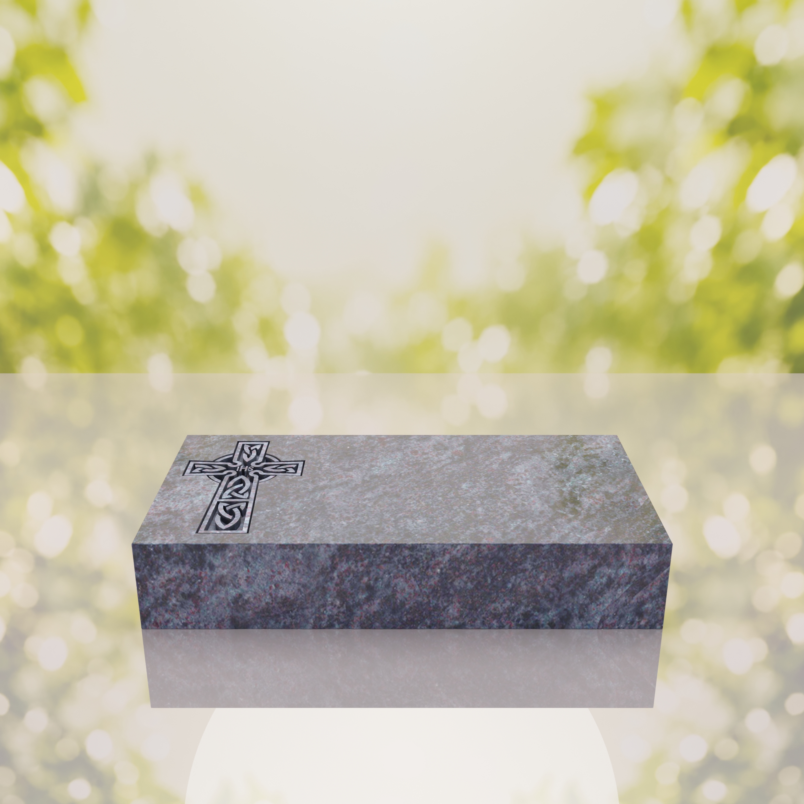 Celtic Cross Flat Granite Grave Marker thumbnail 8