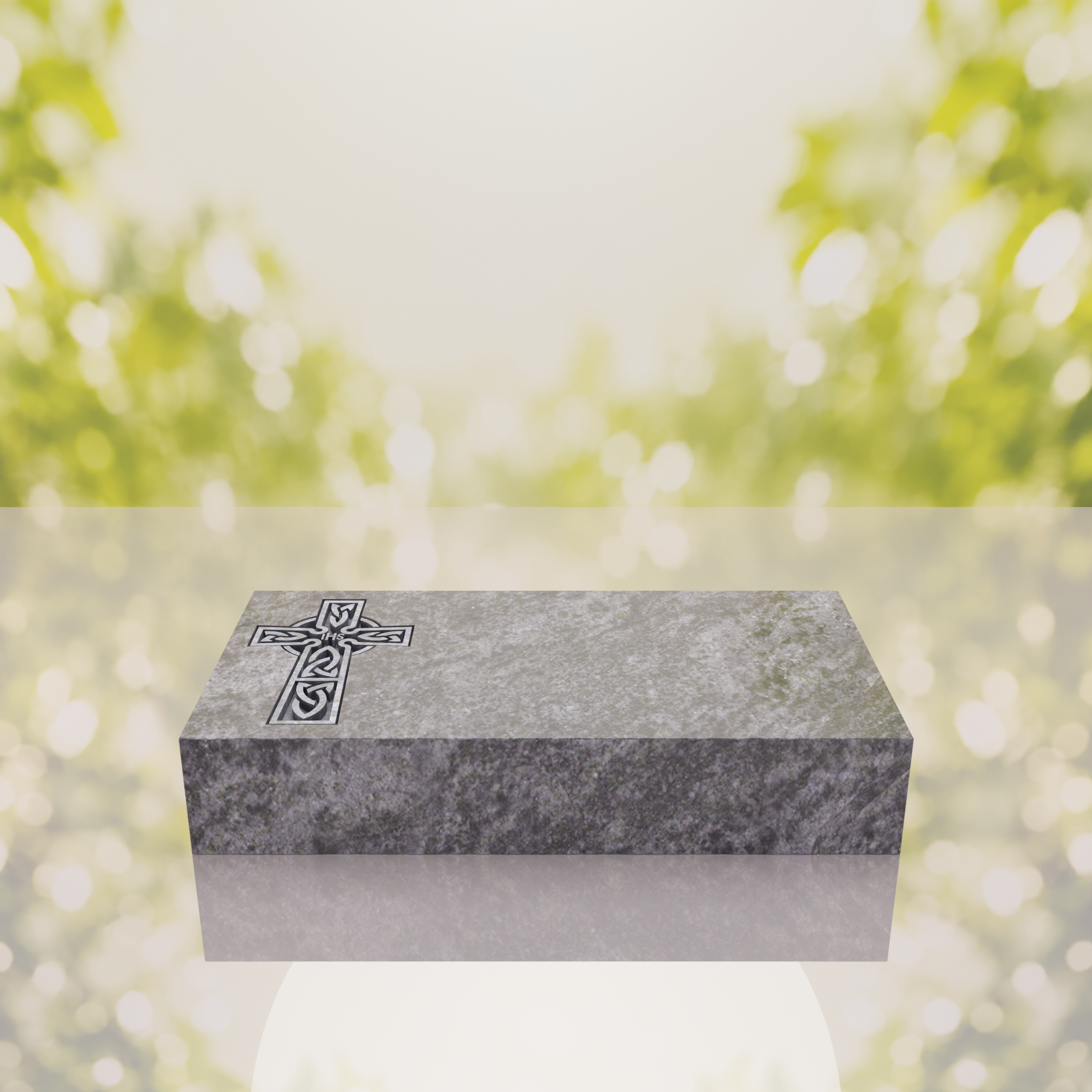 Celtic Cross Flat Granite Grave Marker thumbnail 6