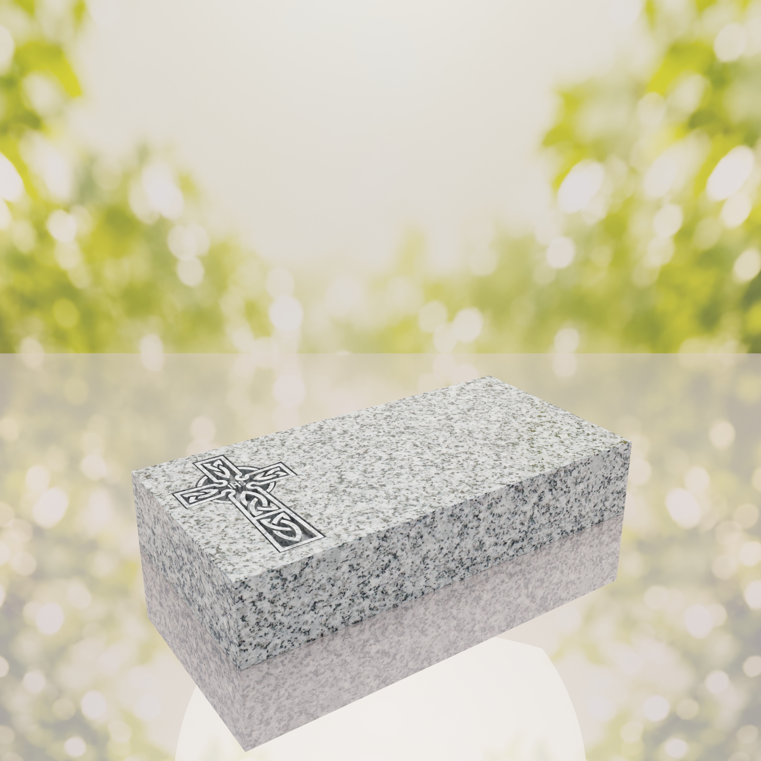 Celtic Cross Flat Granite Grave Marker thumbnail 11