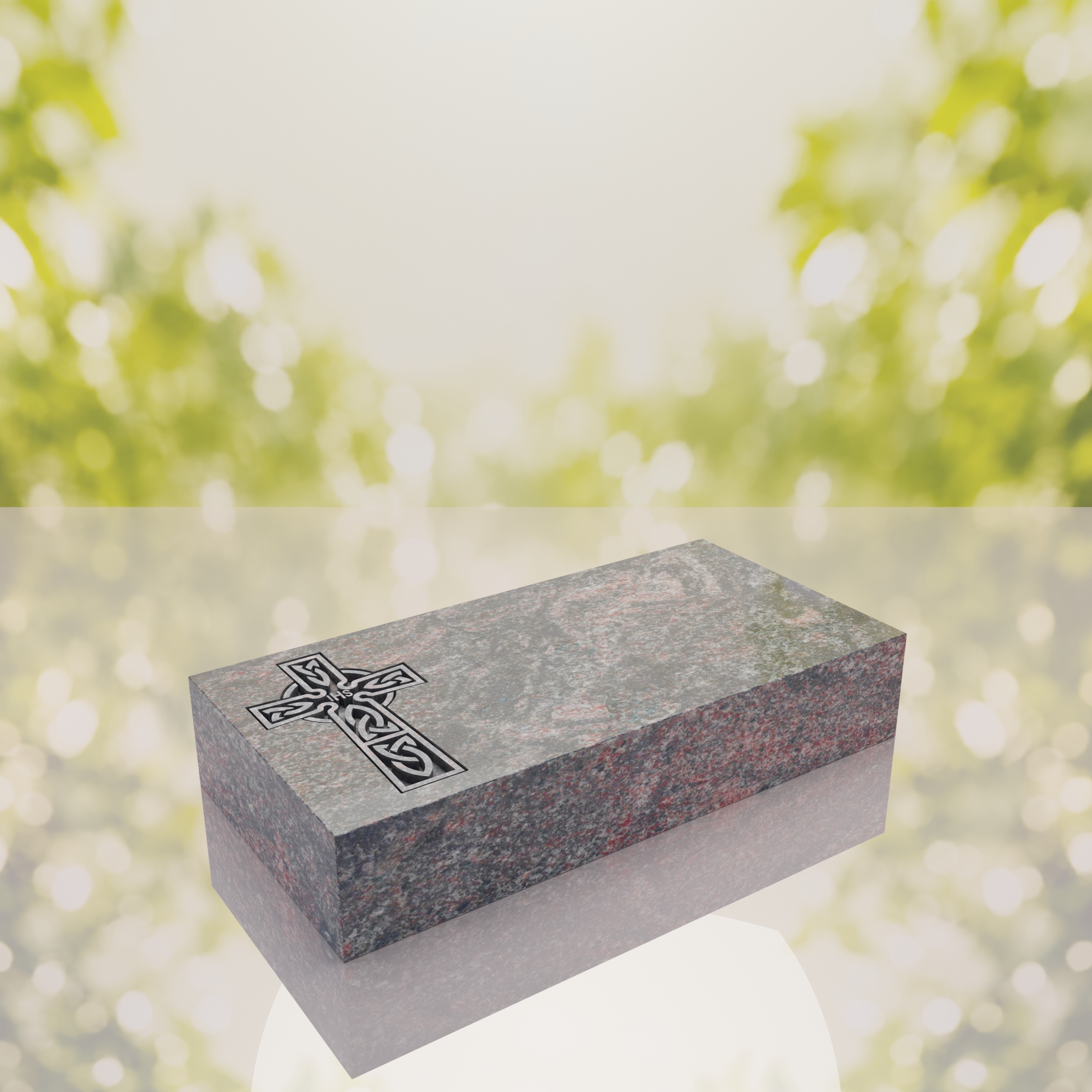 Celtic Cross Flat Granite Grave Marker thumbnail 9
