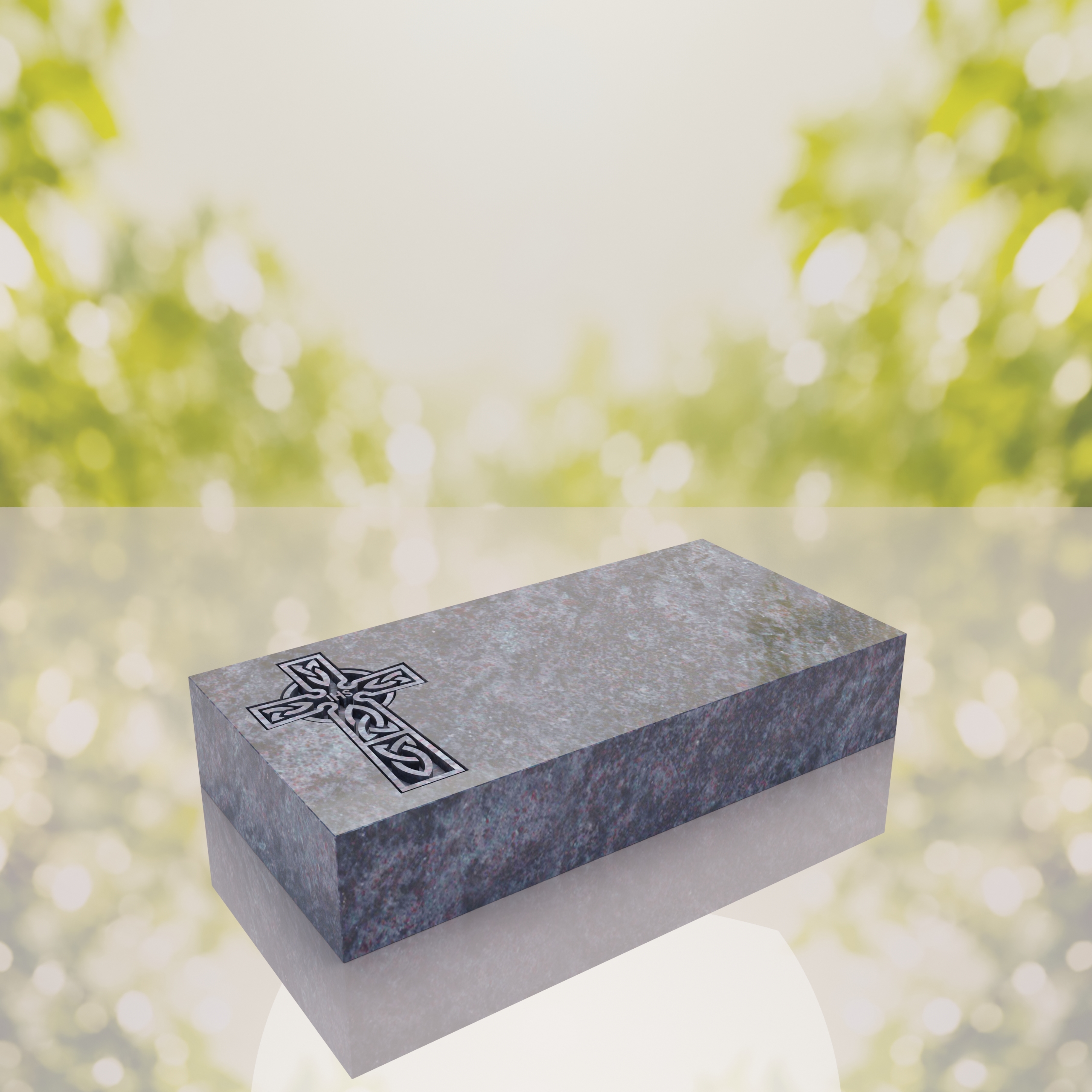 Celtic Cross Flat Granite Grave Marker thumbnail 7