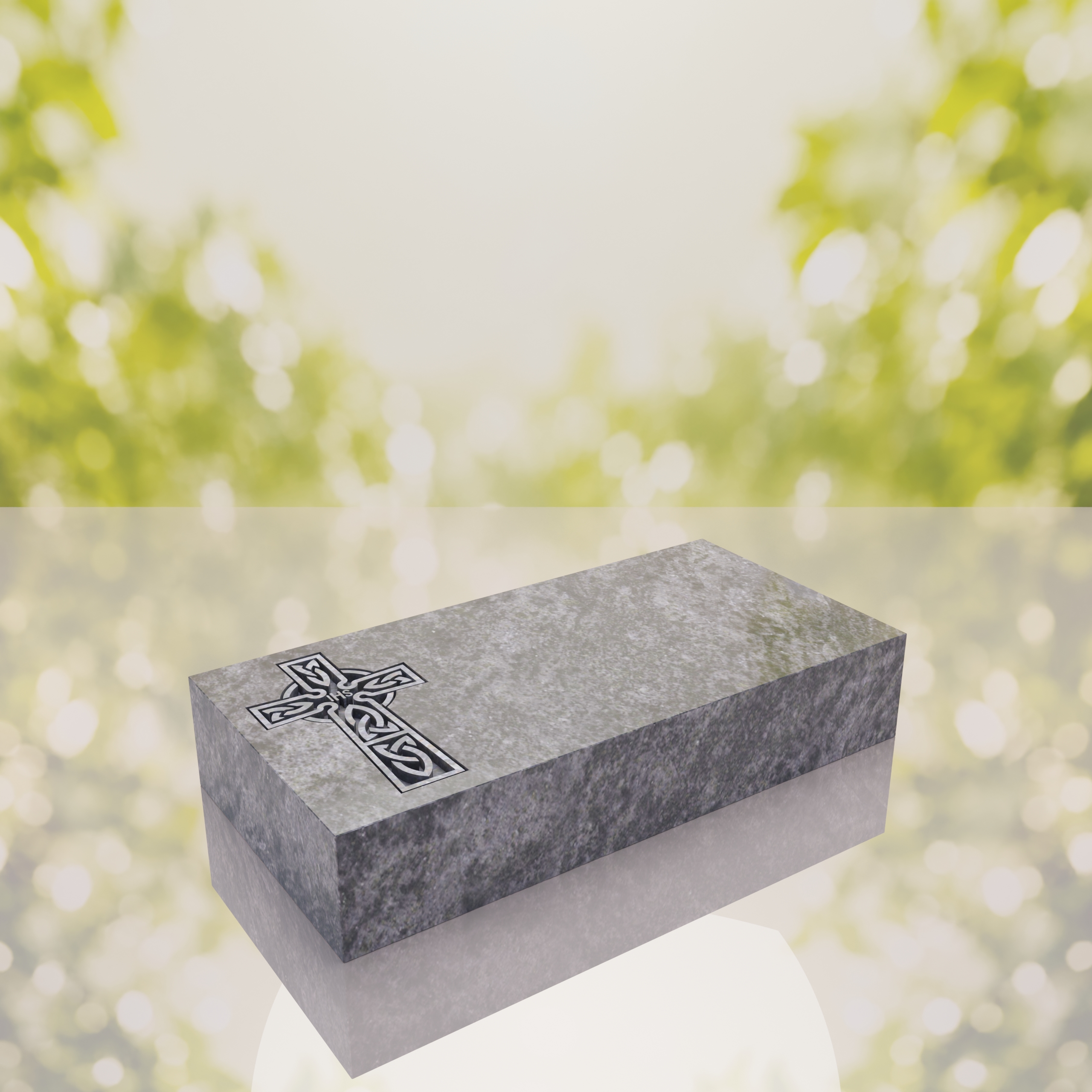 Celtic Cross Flat Granite Grave Marker thumbnail 5