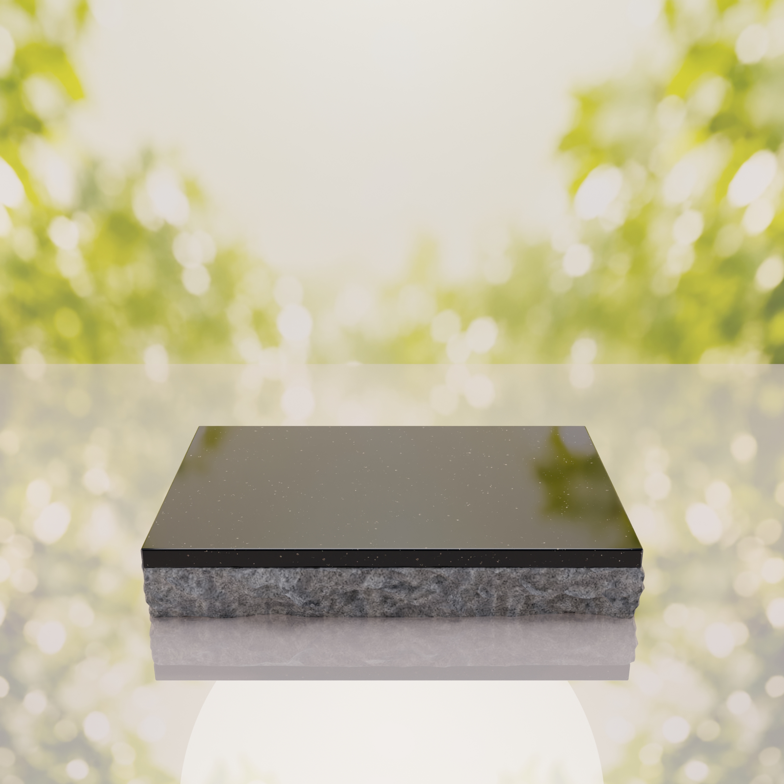 Rock Edge Flat Granite Grave Marker thumbnail 2