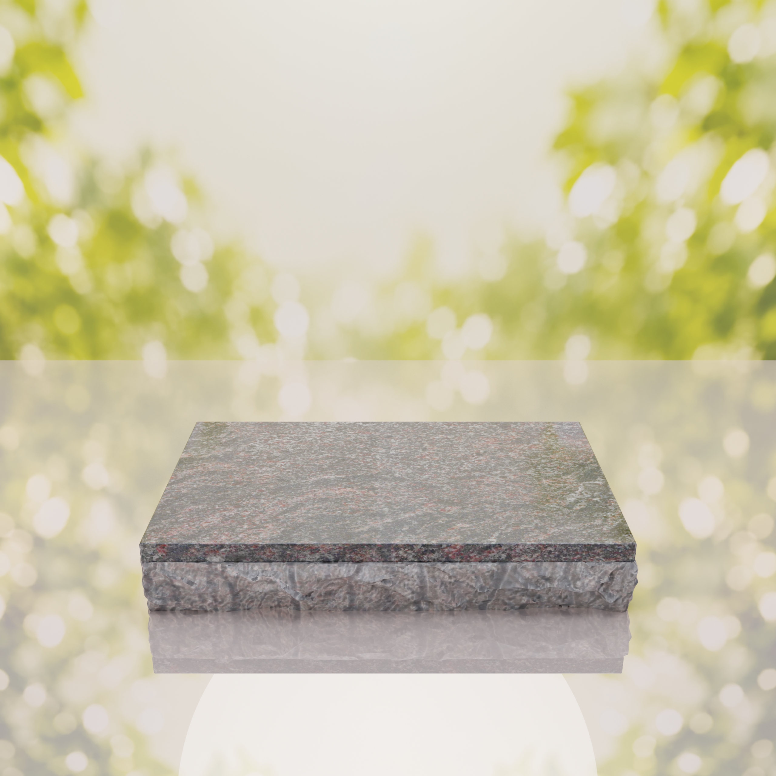 Rock Edge Flat Granite Grave Marker thumbnail 6