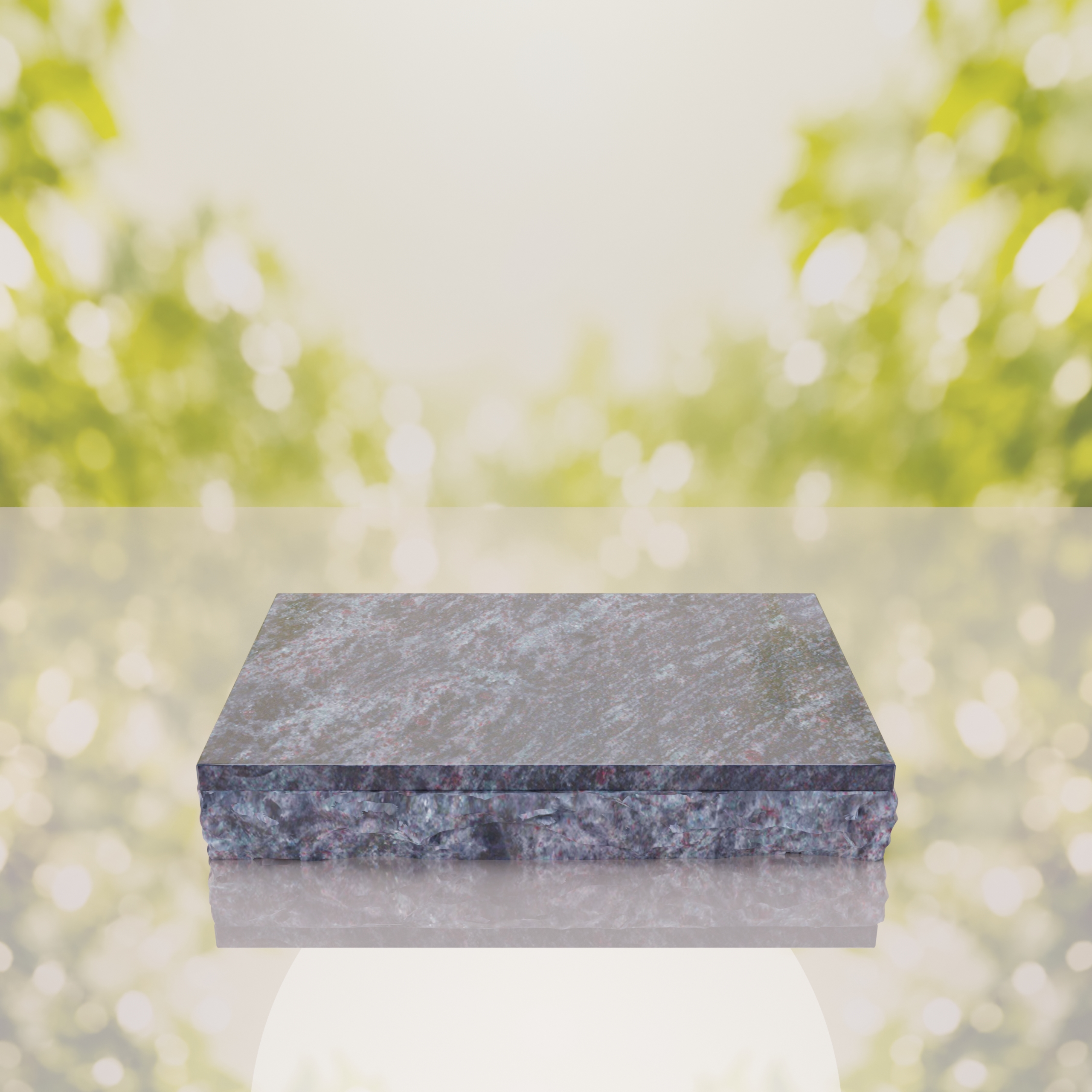 Rock Edge Flat Granite Grave Marker thumbnail 8