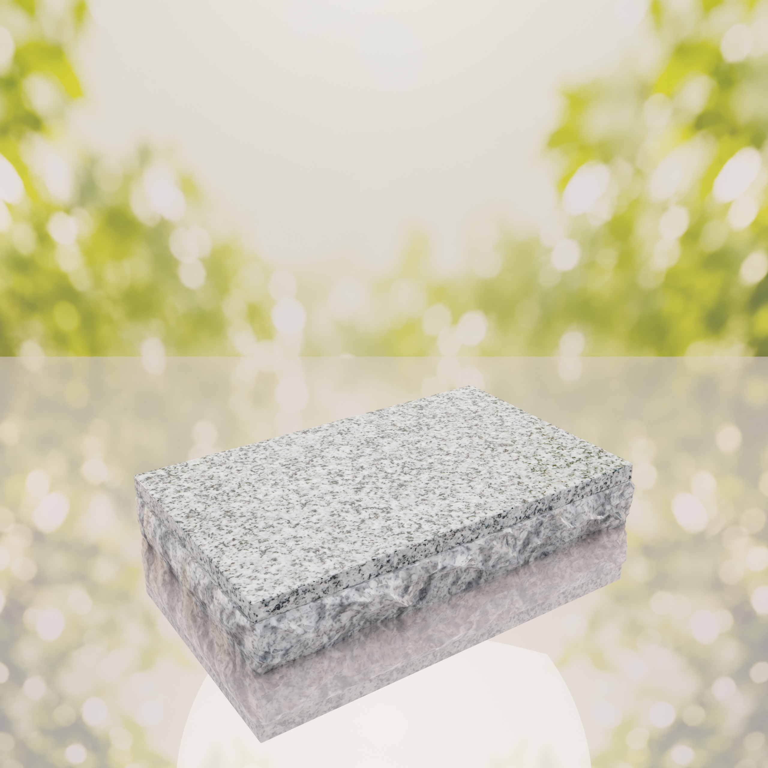 Rock Edge Flat Granite Grave Marker thumbnail 3