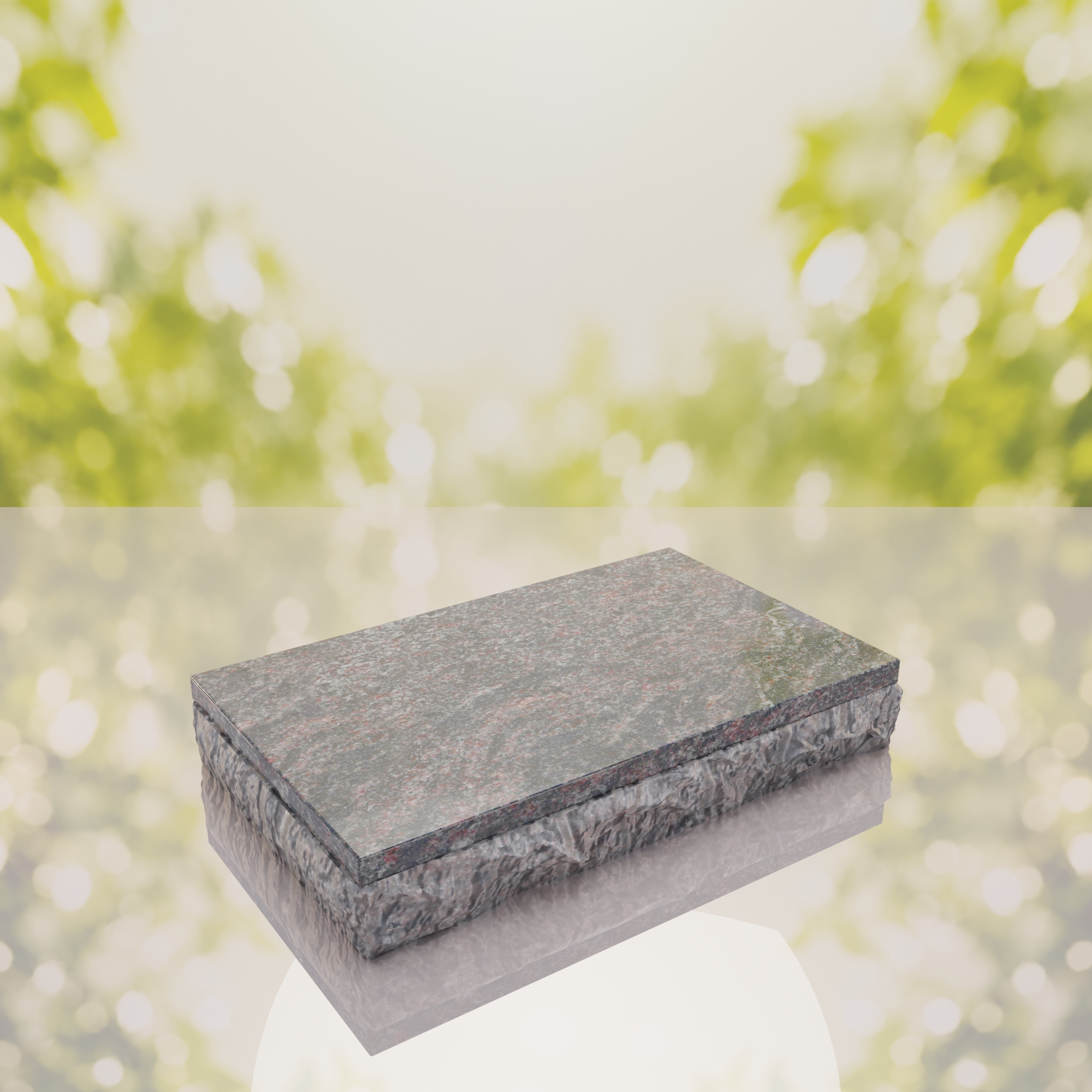 Rock Edge Flat Granite Grave Marker thumbnail 5