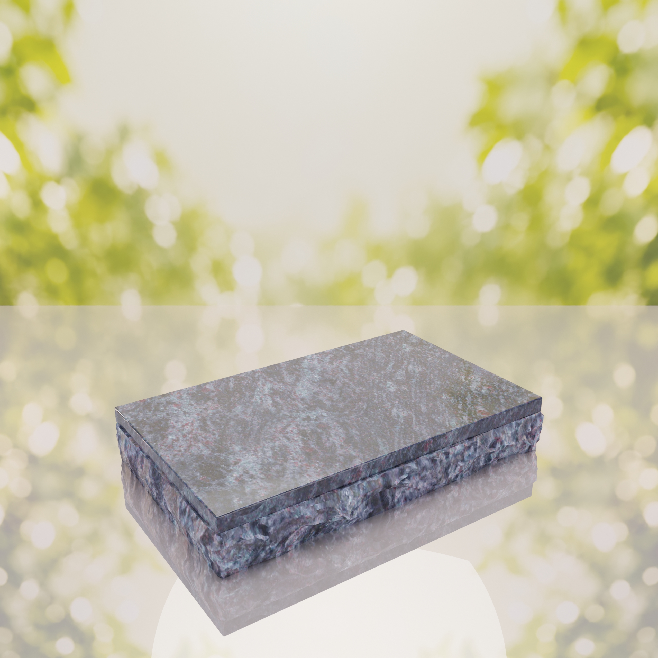 Rock Edge Flat Granite Grave Marker thumbnail 7