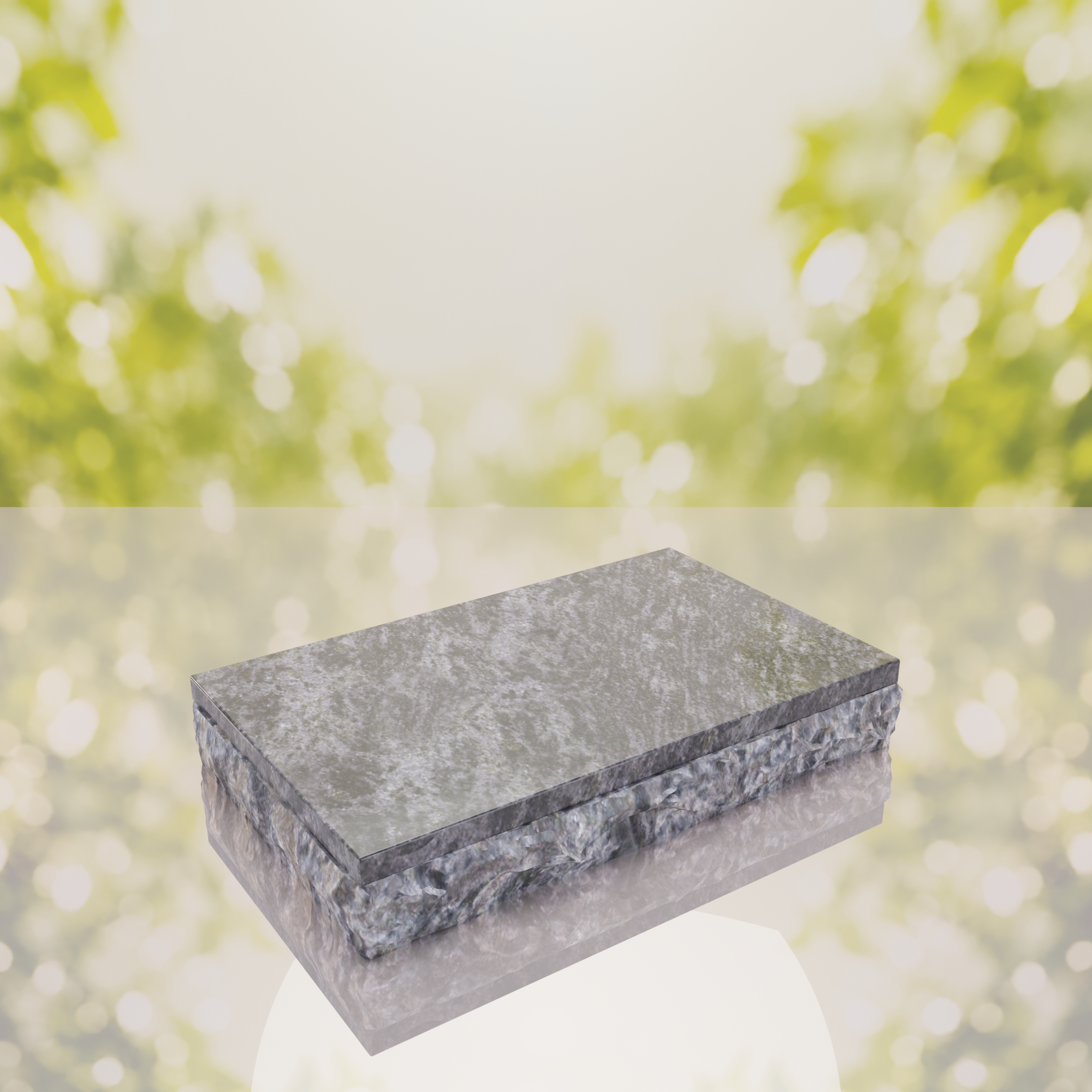 Rock Edge Flat Granite Grave Marker thumbnail 9