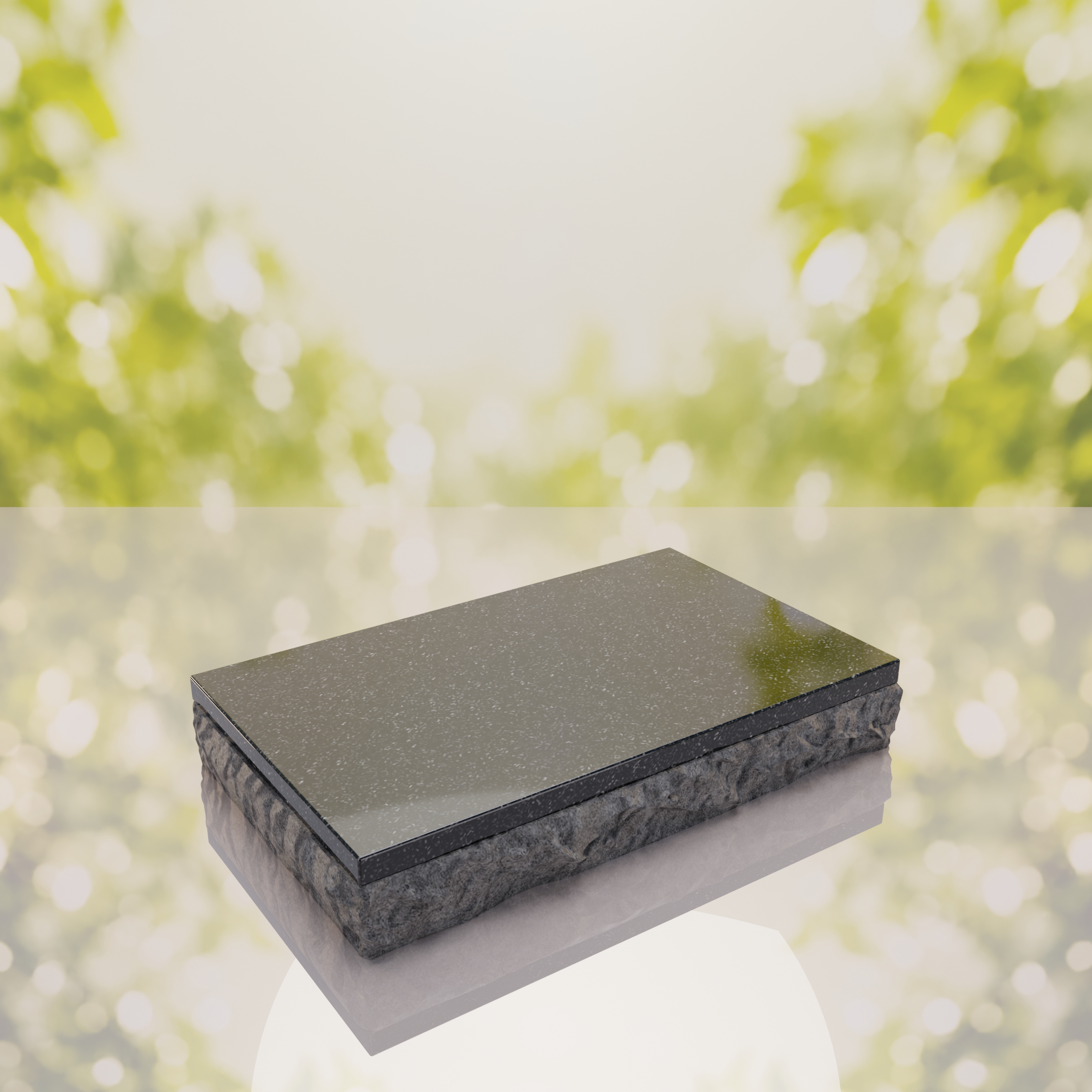 Rock Edge Flat Granite Grave Marker thumbnail 13