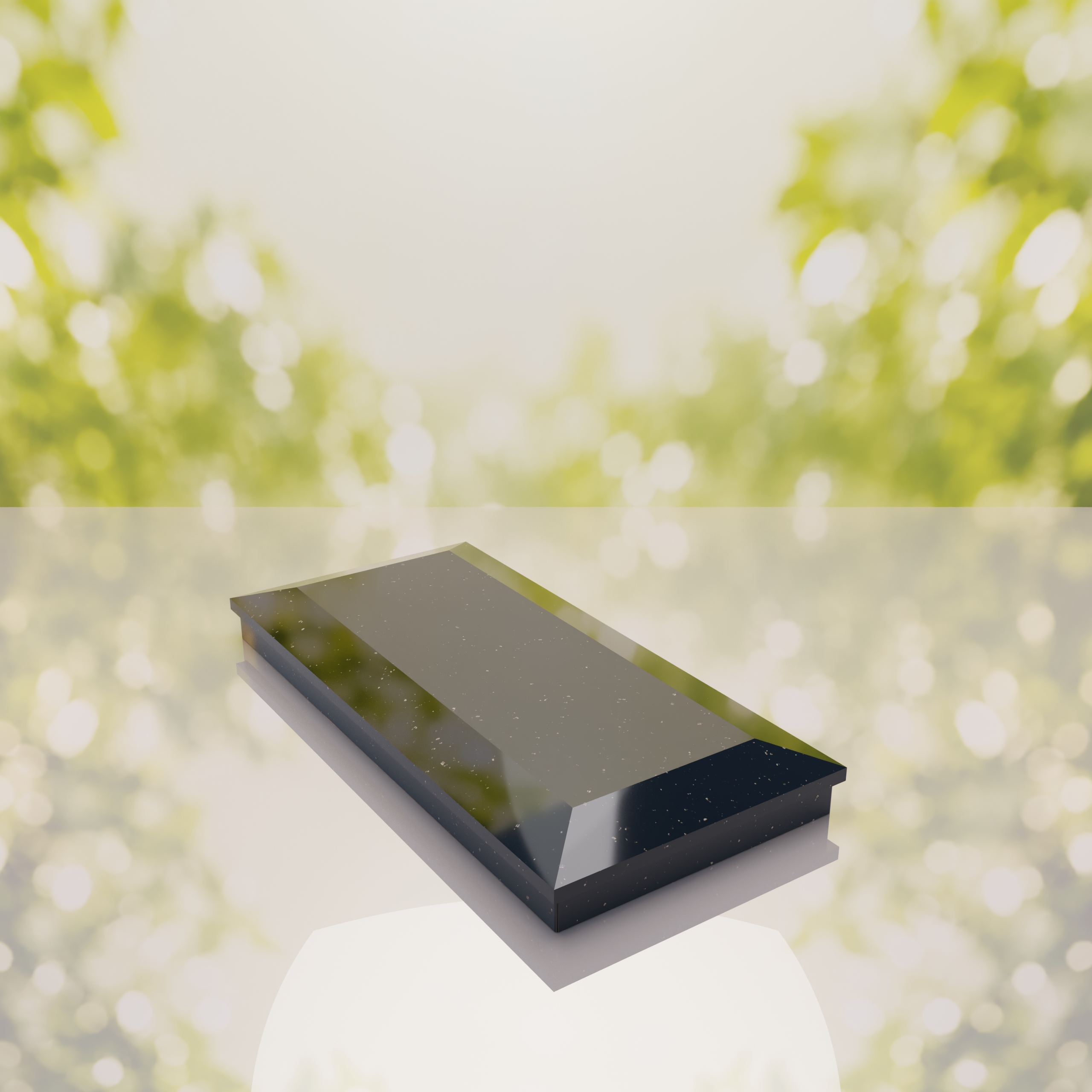 Beveled Top Granite Ledger Memorial