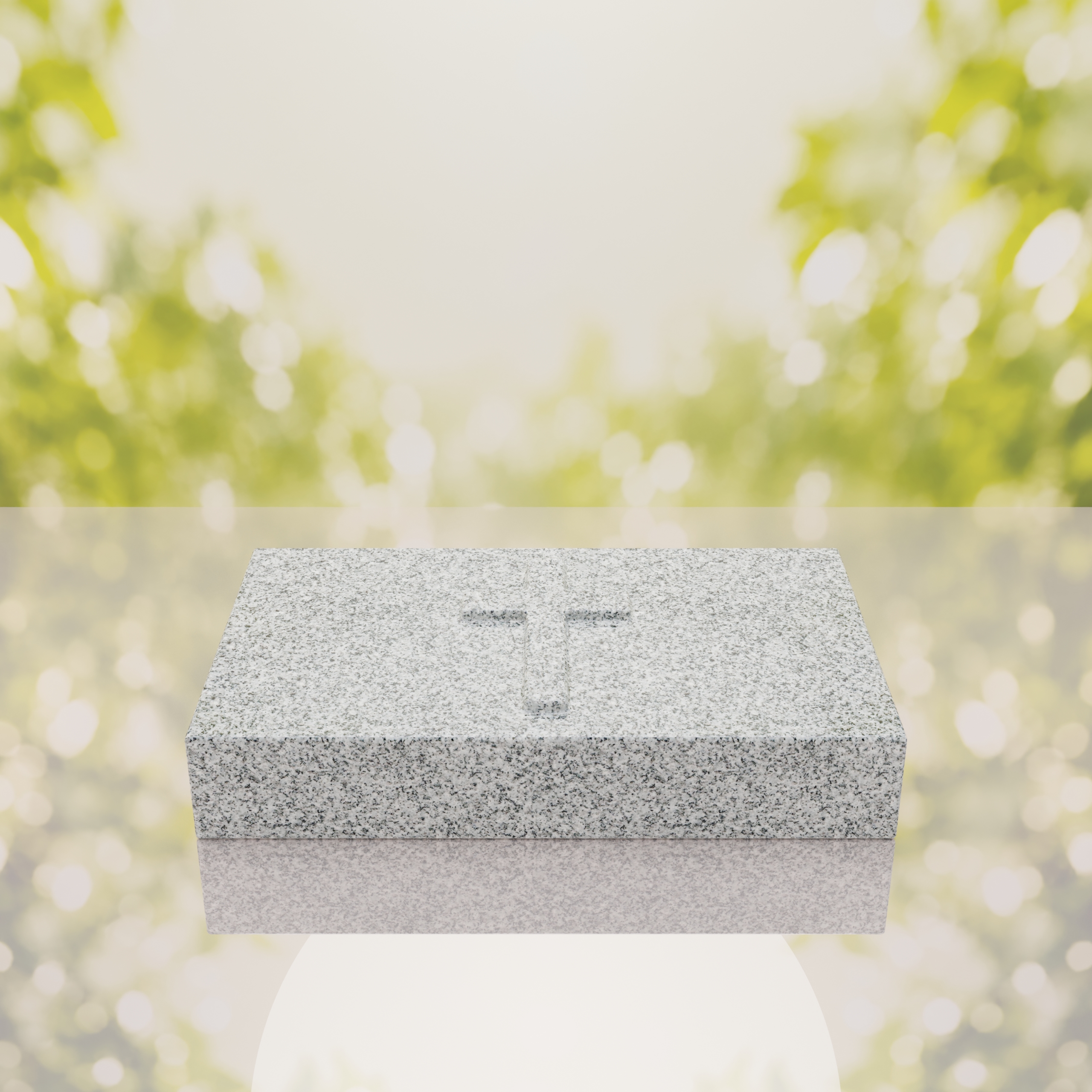 Christian Cross Bevel Granite Grave Marker thumbnail 12
