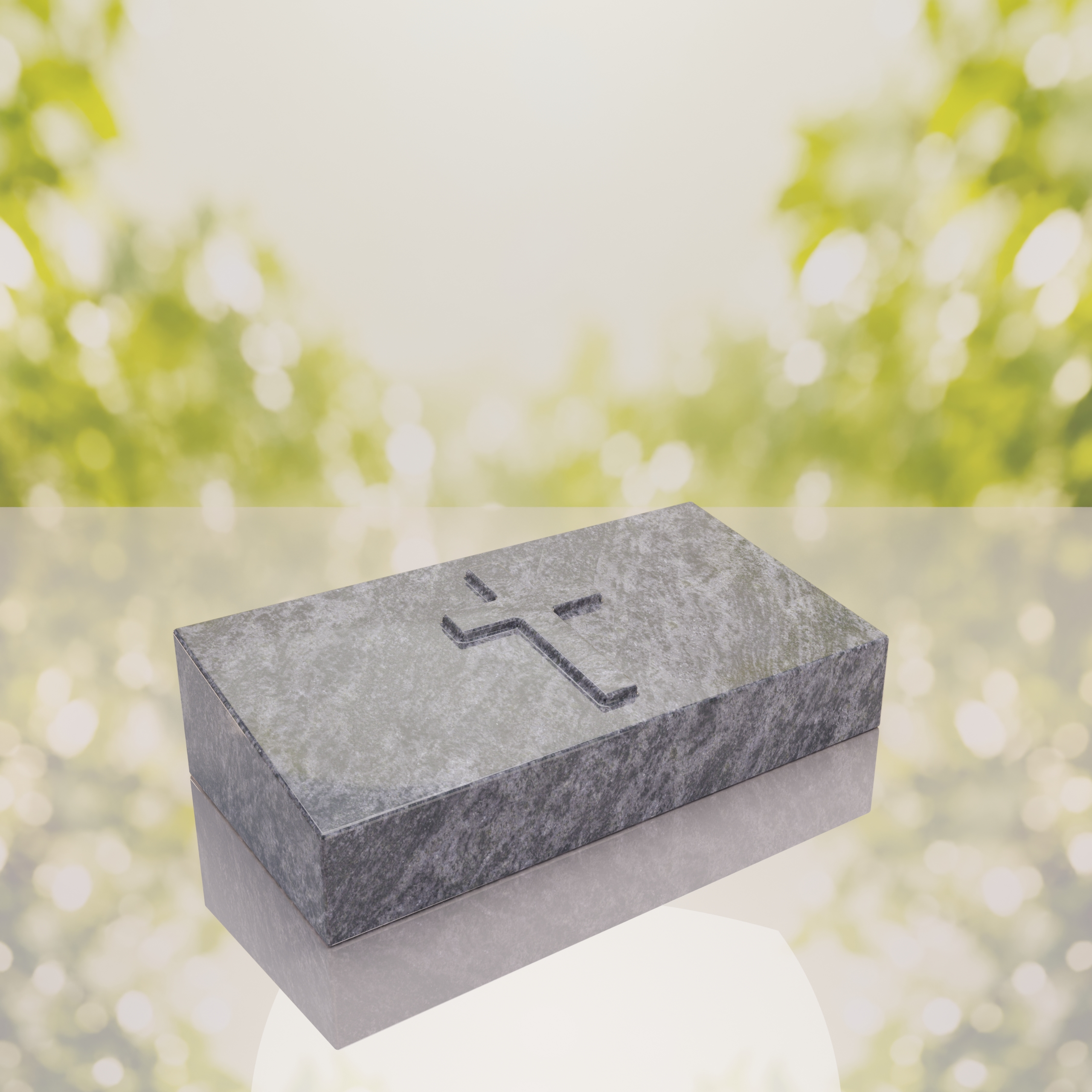Christian Cross Bevel Granite Grave Marker thumbnail 5
