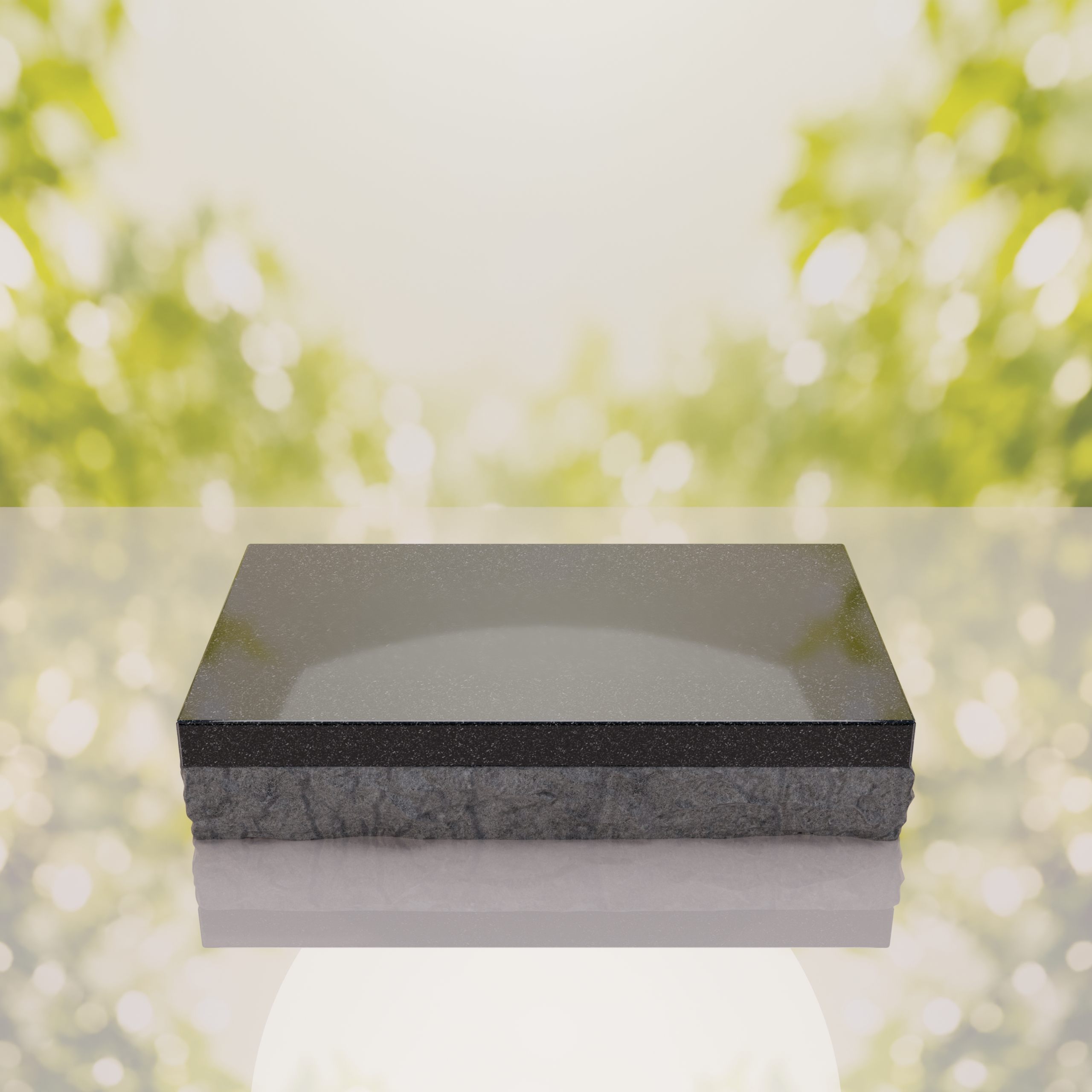 Rock Base Bevel Granite Grave Marker thumbnail 14