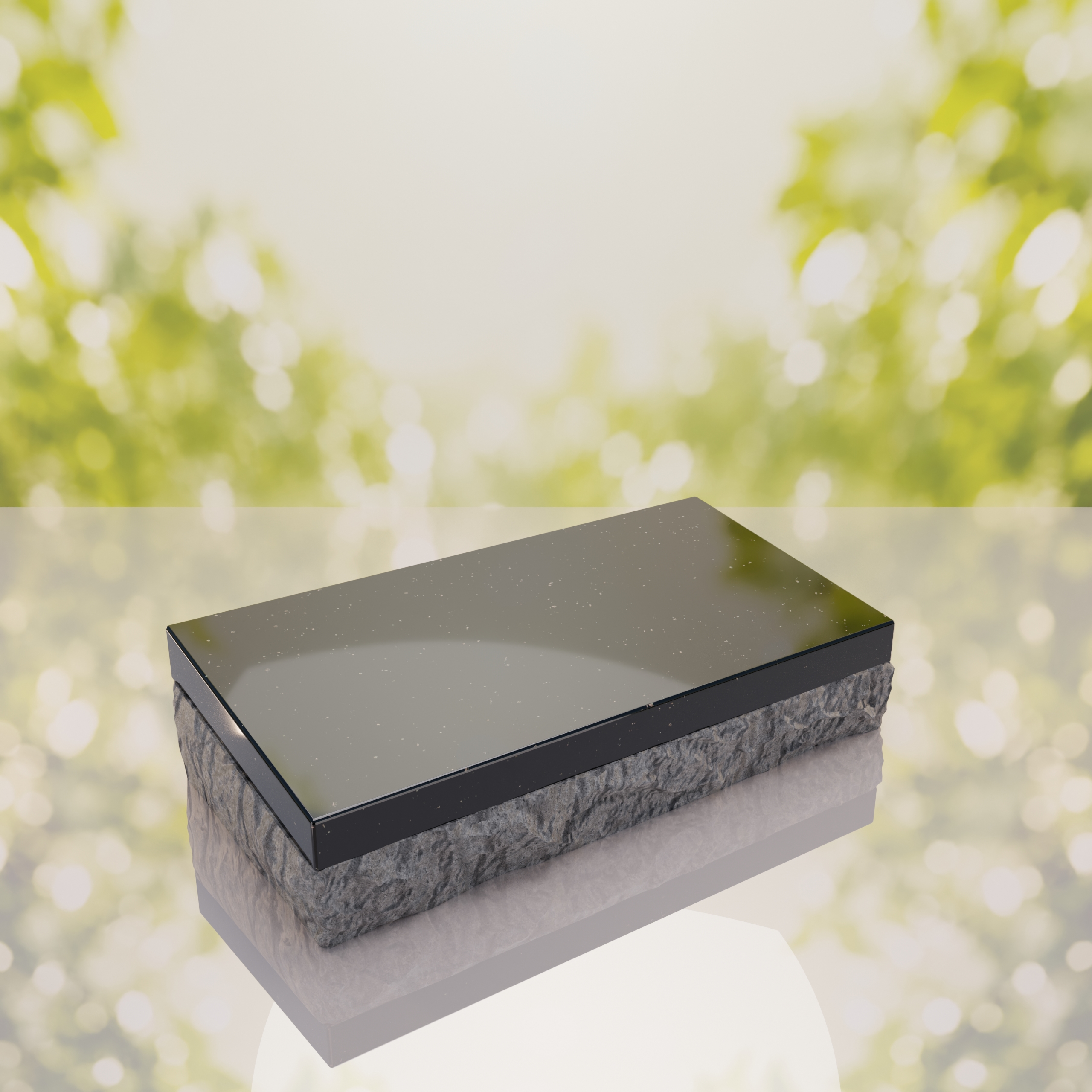 Rock Base Bevel Granite Grave Marker thumbnail 9