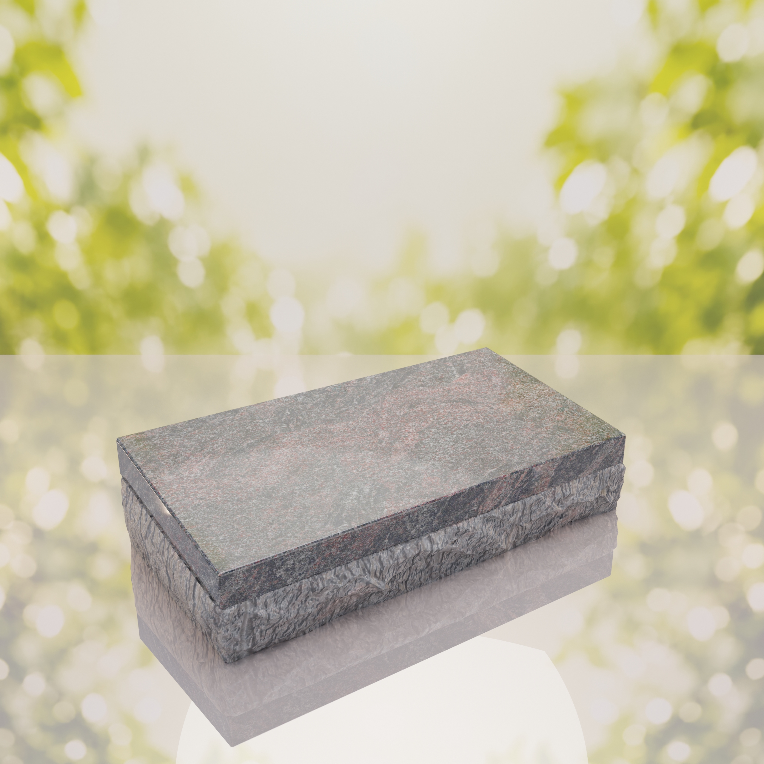 Rock Base Bevel Granite Grave Marker thumbnail 7