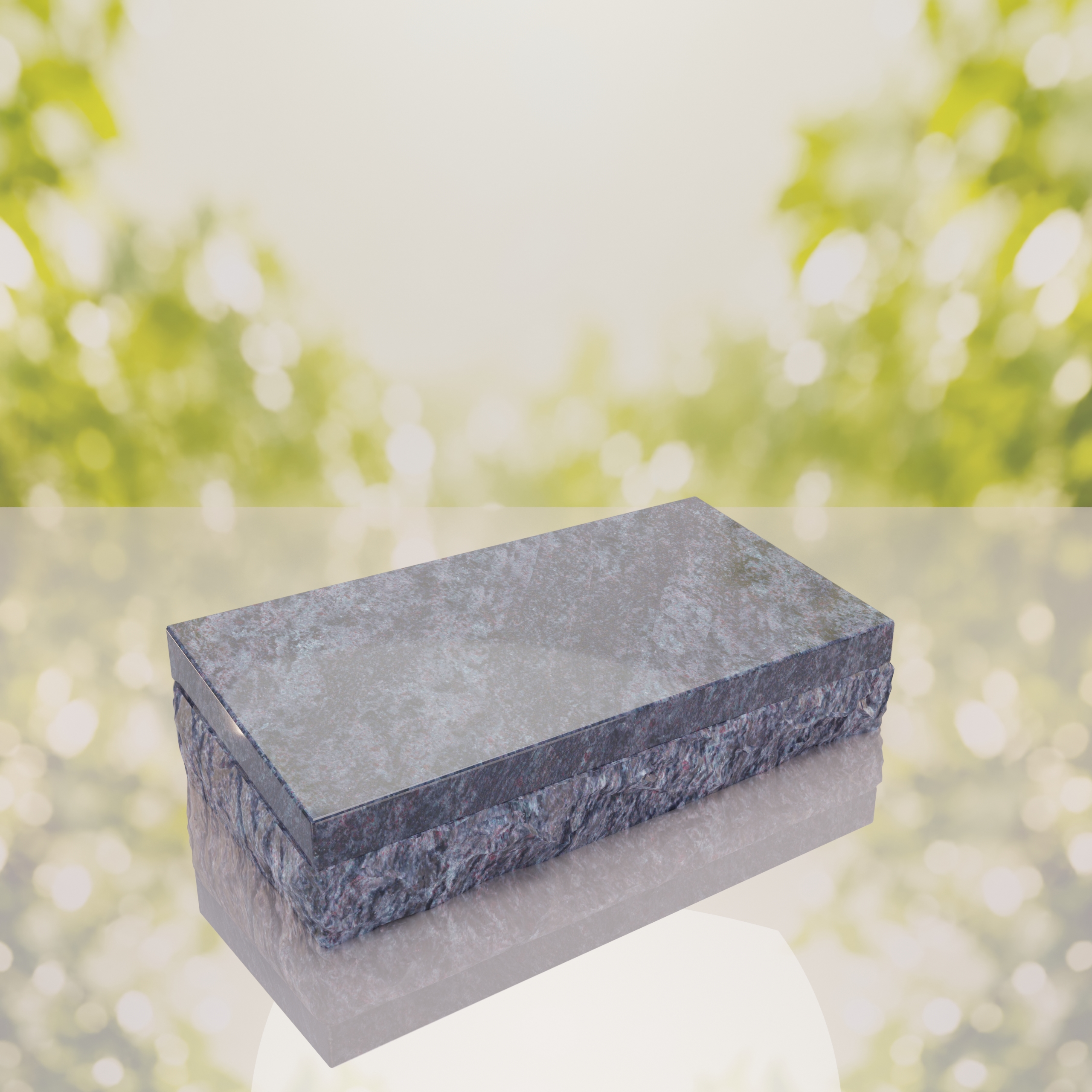 Rock Base Bevel Granite Grave Marker thumbnail 5