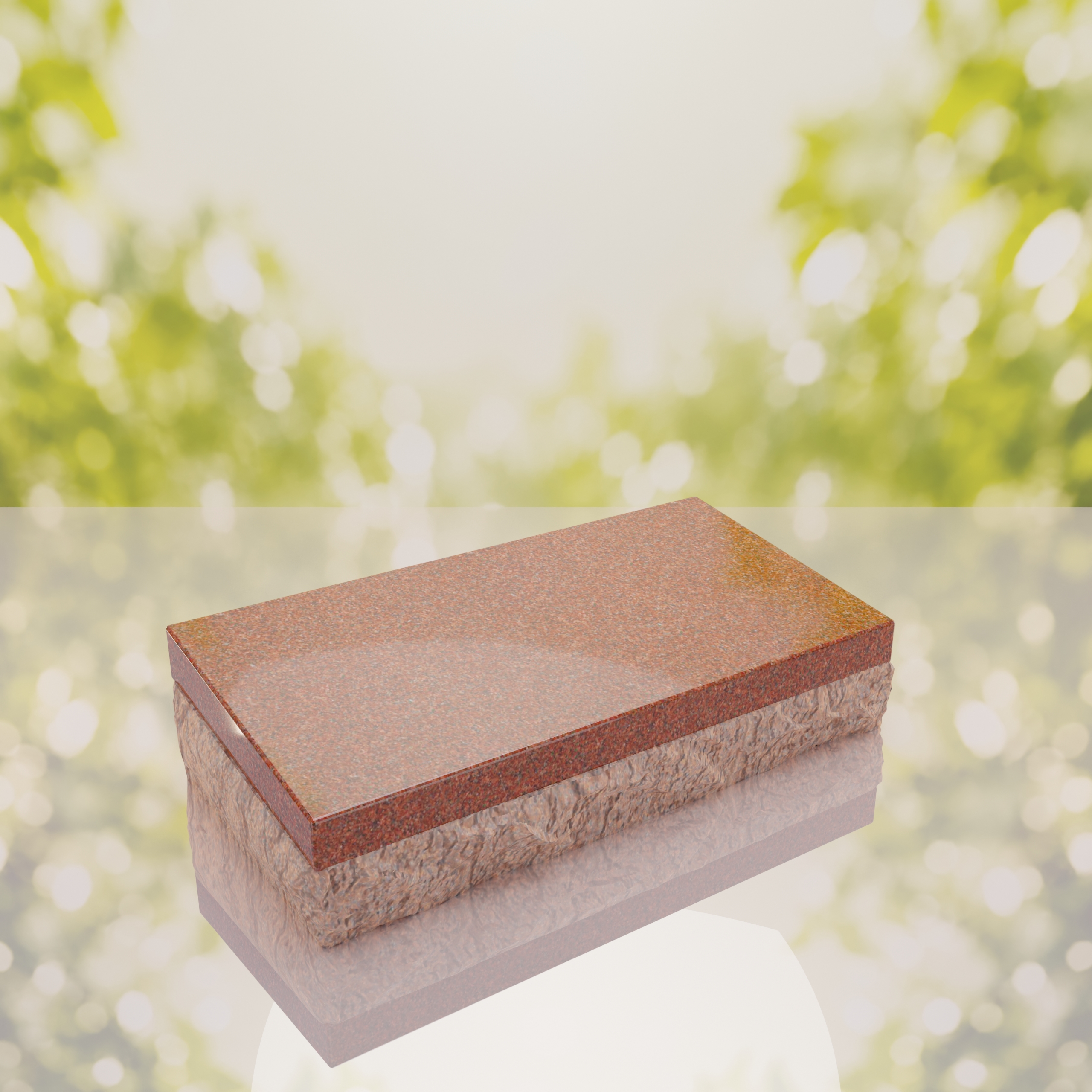 Rock Base Bevel Granite Grave Marker thumbnail 3
